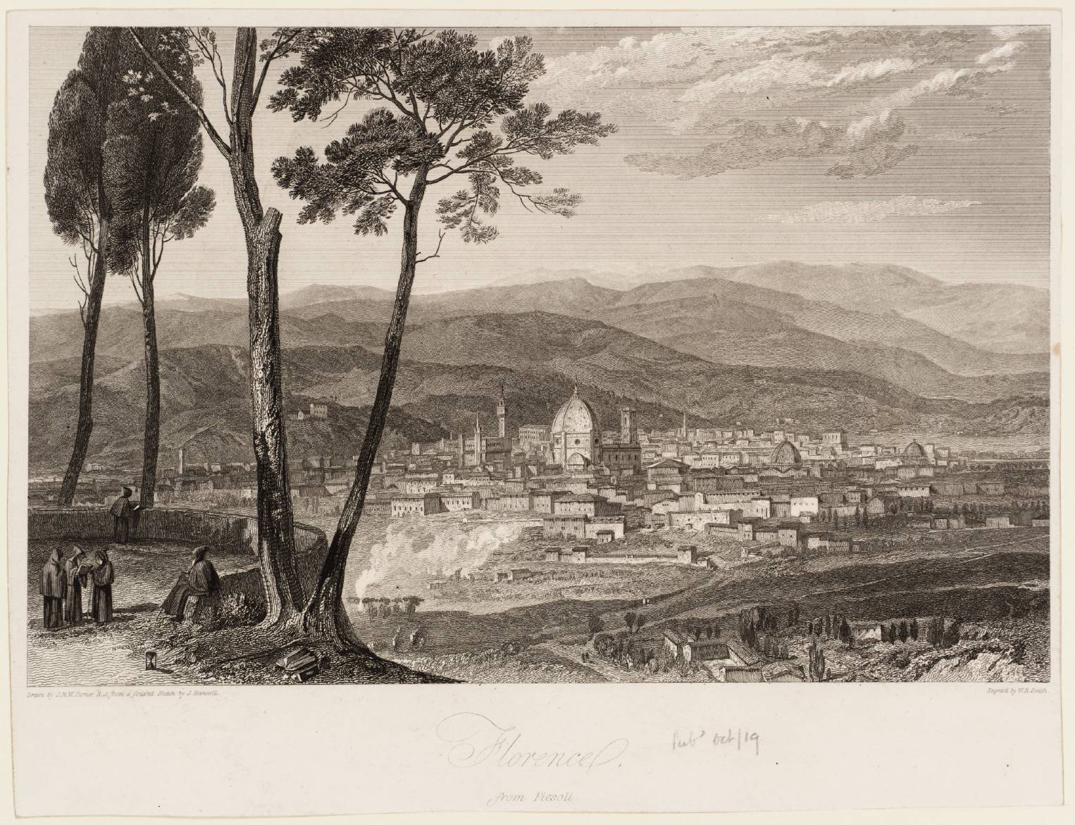 Florence from Fiesoli, engraved by W.R. Smith