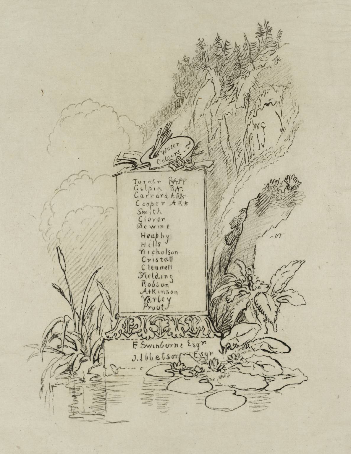 Frontispiece (Vignette Etching), etched by F.C. Lewis