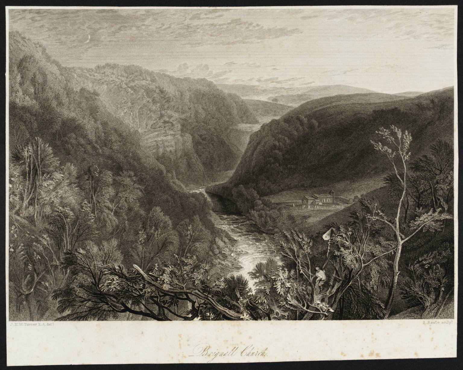 Brignall Church, engraved by S. Rawle