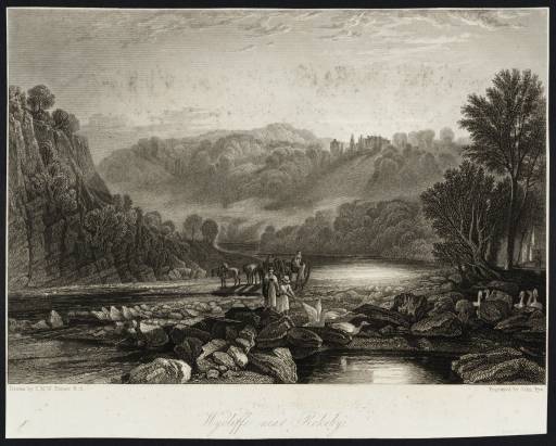 ‘Wycliffe, near Rokeby, engraved by J. Pye’, after Joseph Mallord ...