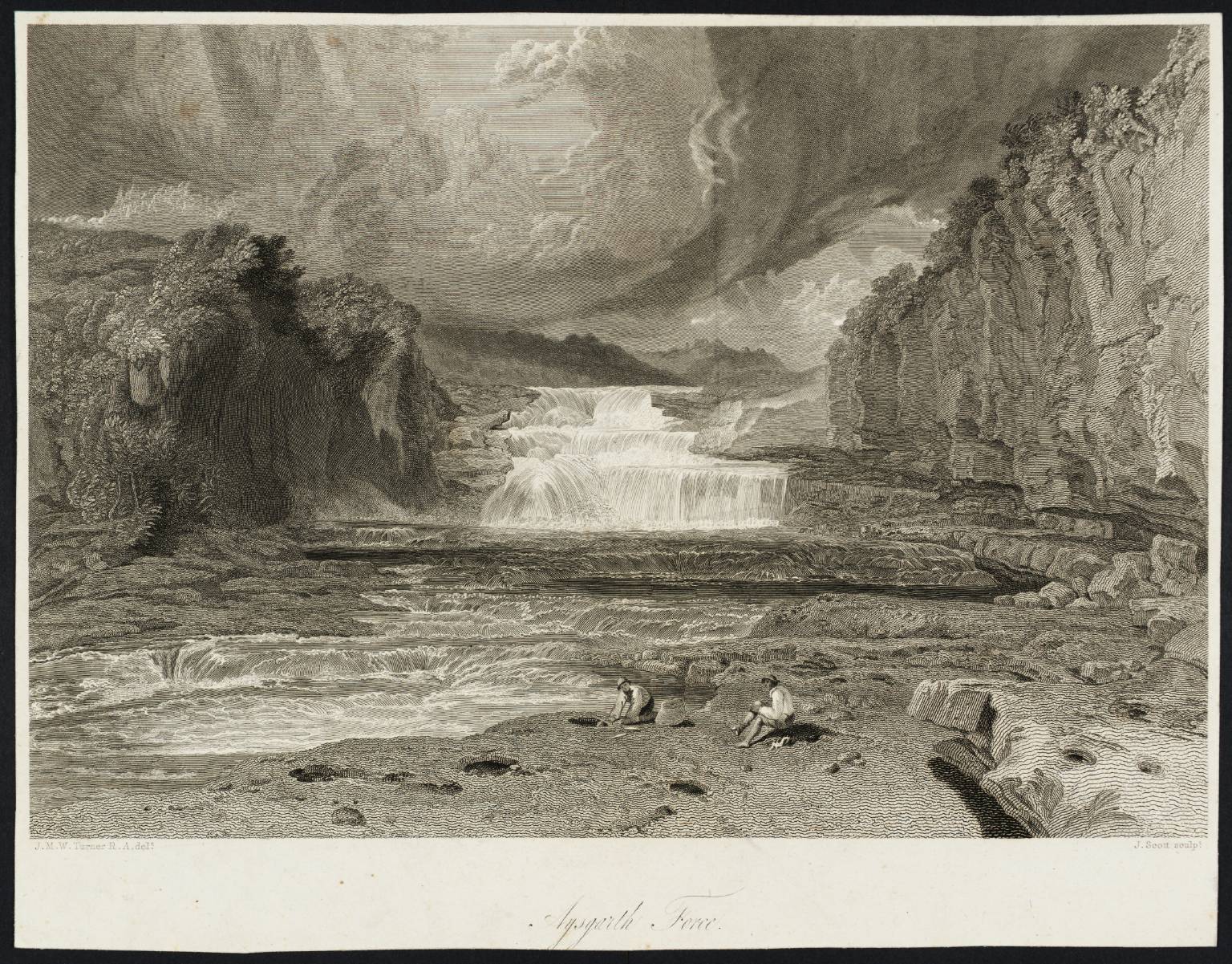 Aysgarth Force, engraved by J. Scott