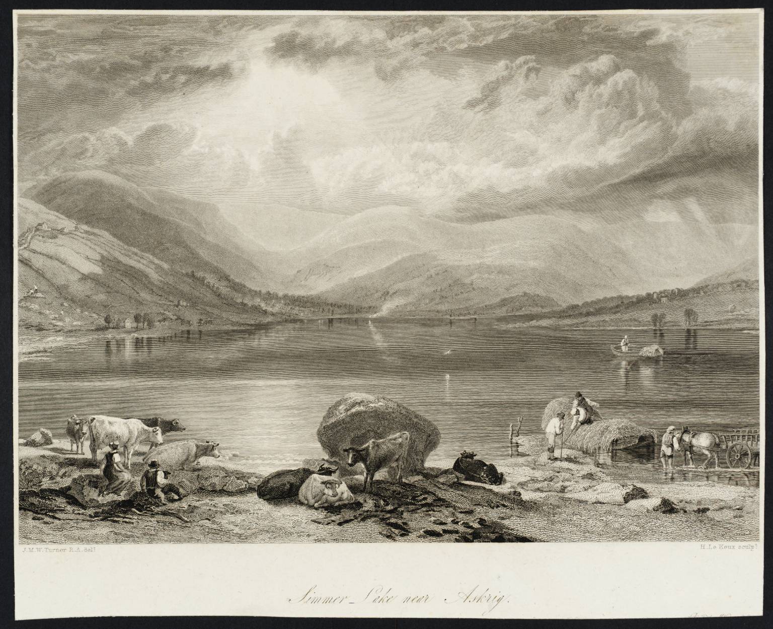 Simmer Lake, near Askrigg, engraved by H. Le Keux