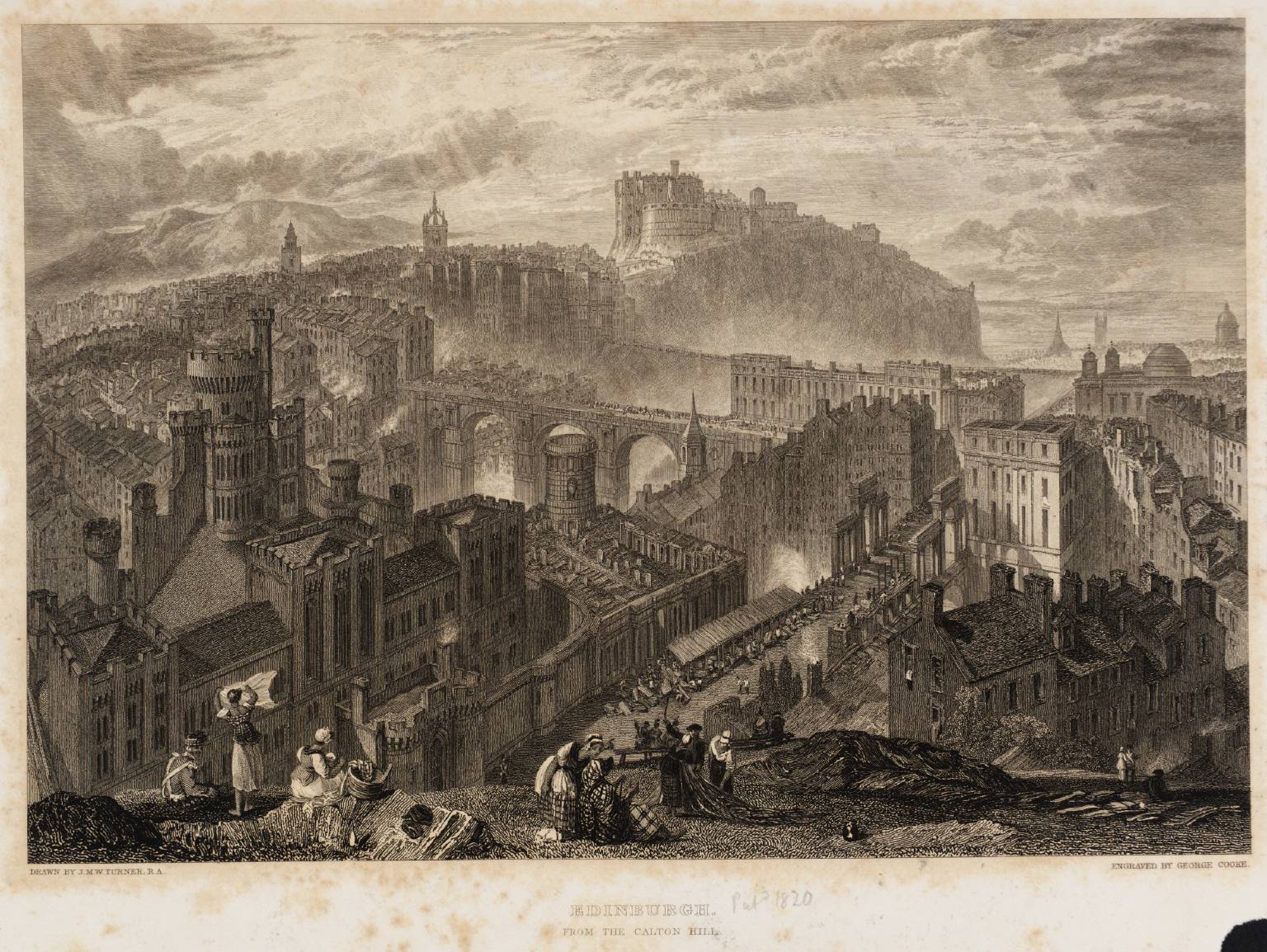 Edinburgh from the Carlton Hill, engraved by G. Cooke