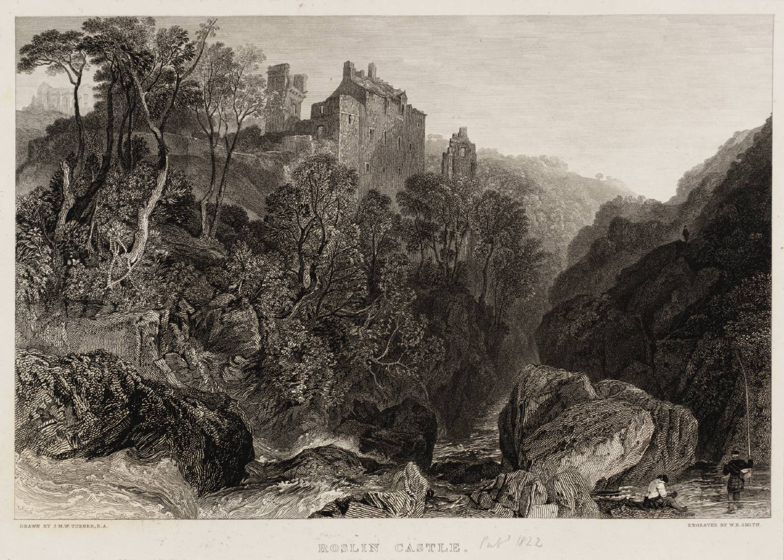 Roslyn Castle, engraved by W.R. Smith
