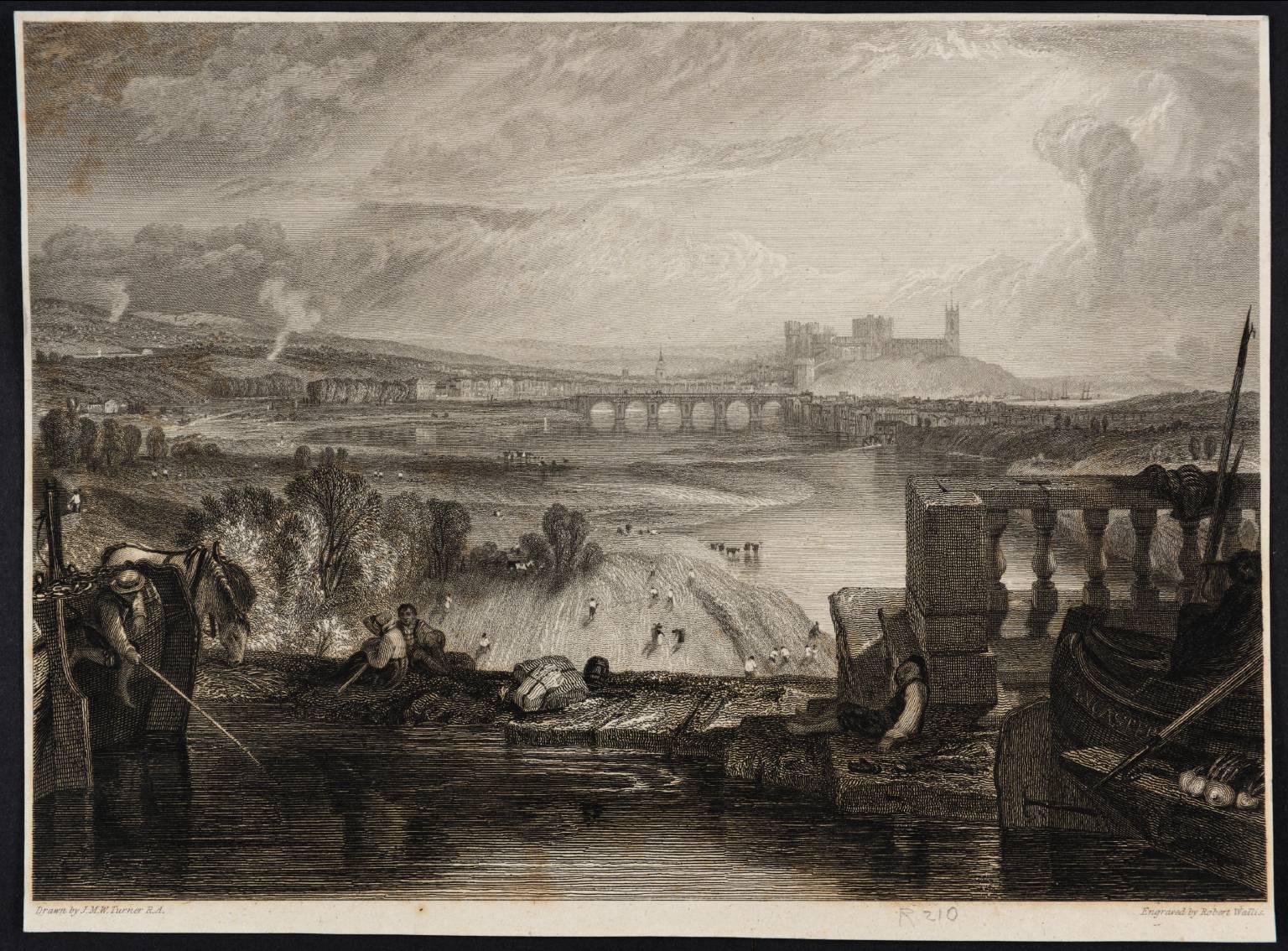Lancaster, from the Aqueduct Bridge, engraved by R. Wallis