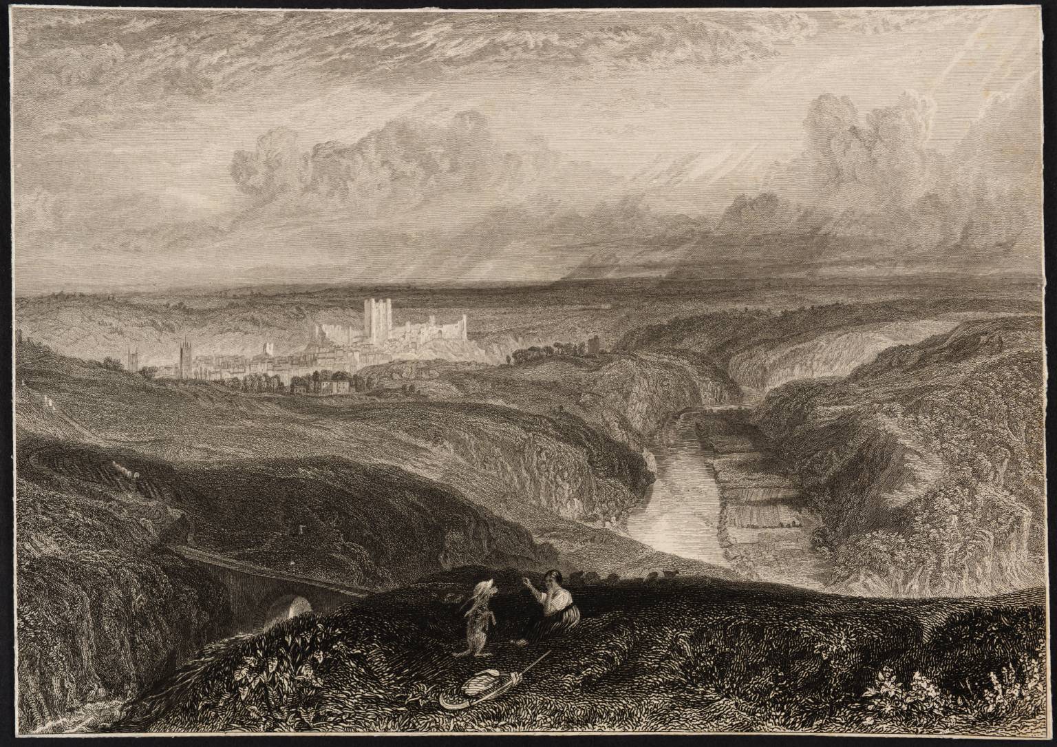 Richmond, Yorkshire, engraved by Willmore