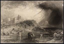 Holy Island, Northumberland, engraved by Tombleson