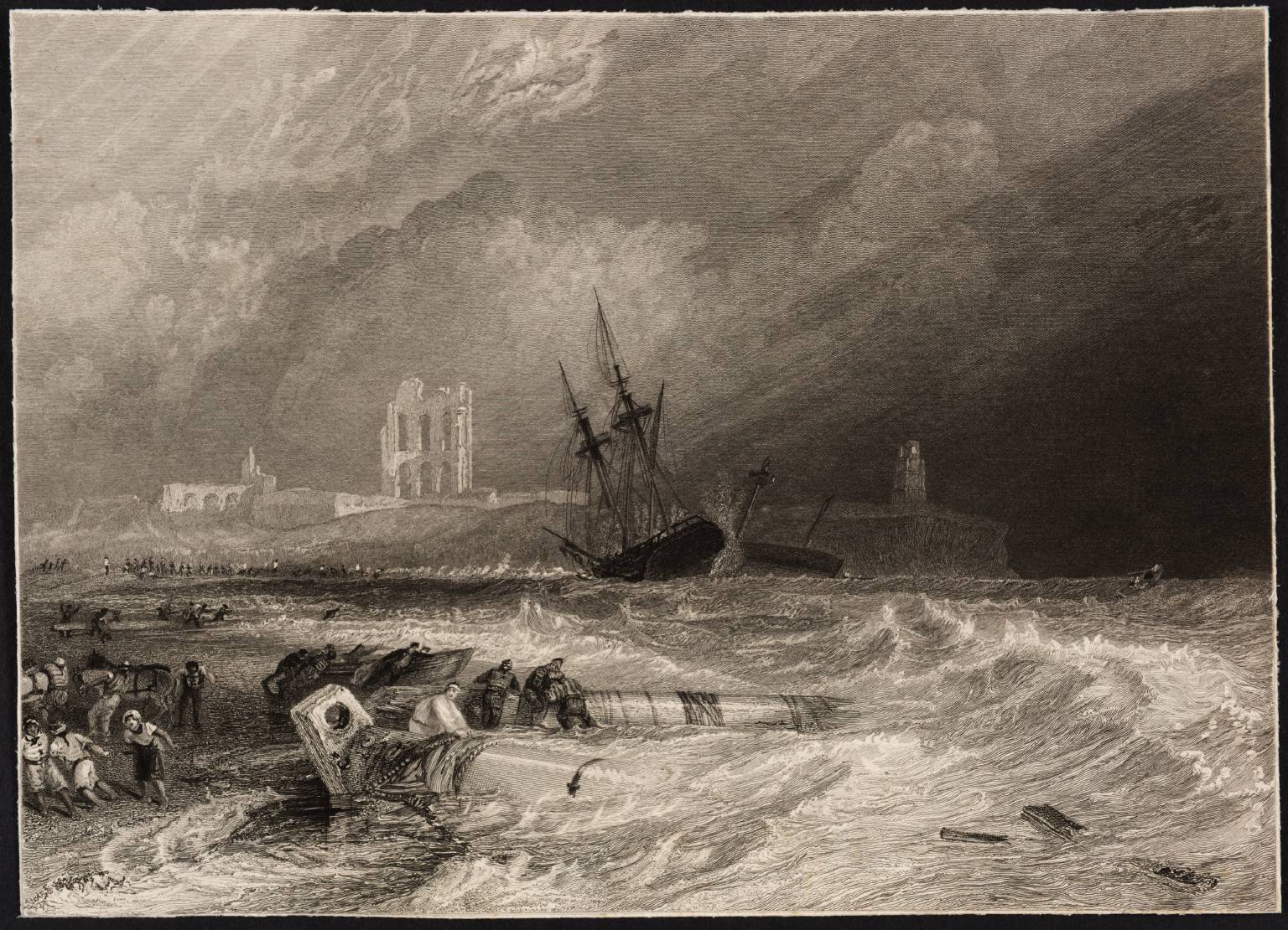 Tynemouth, Northumberland, engraved by W.R. Smith