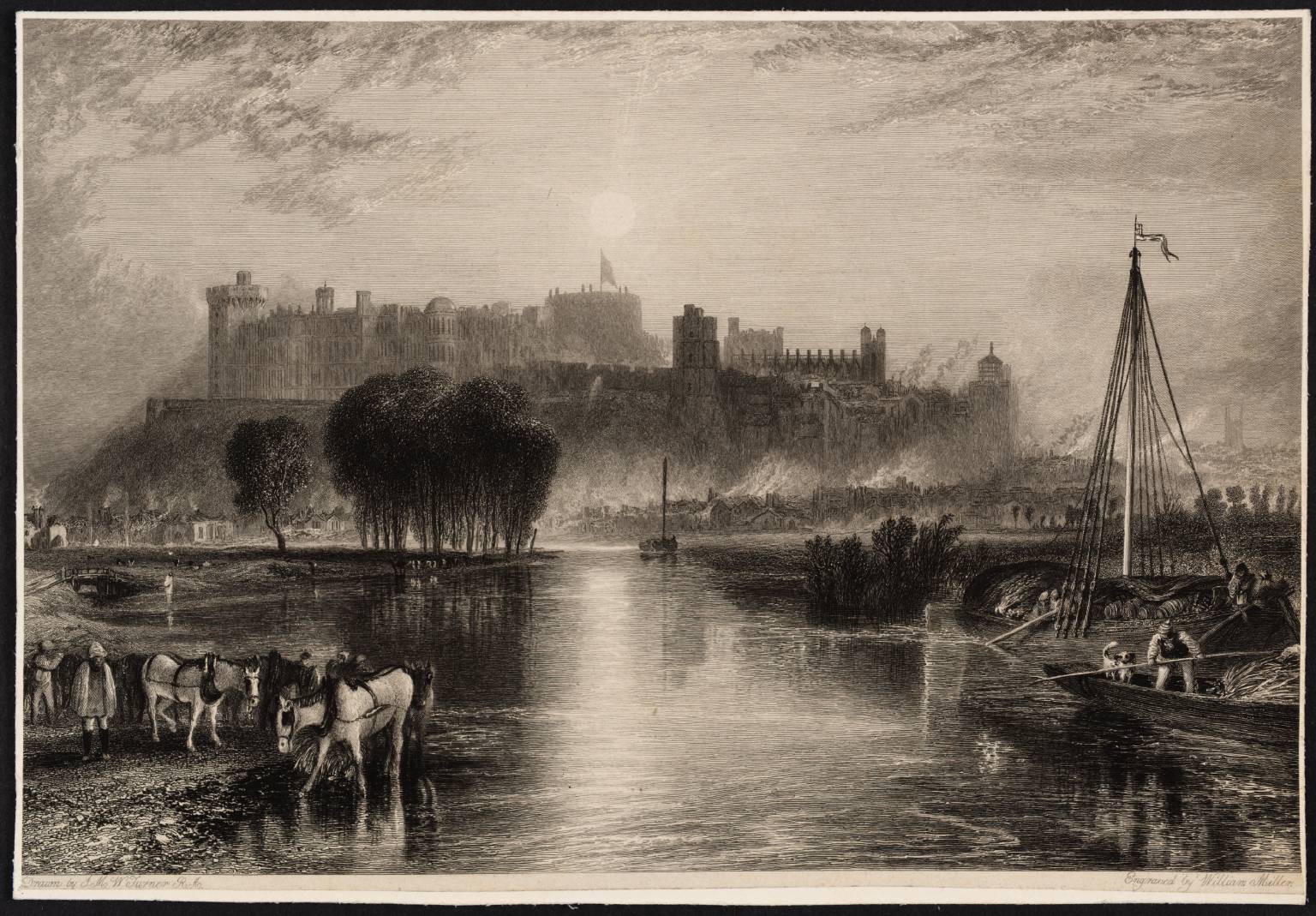 Windsor Castle, Berkshire, engraved by W. Miller