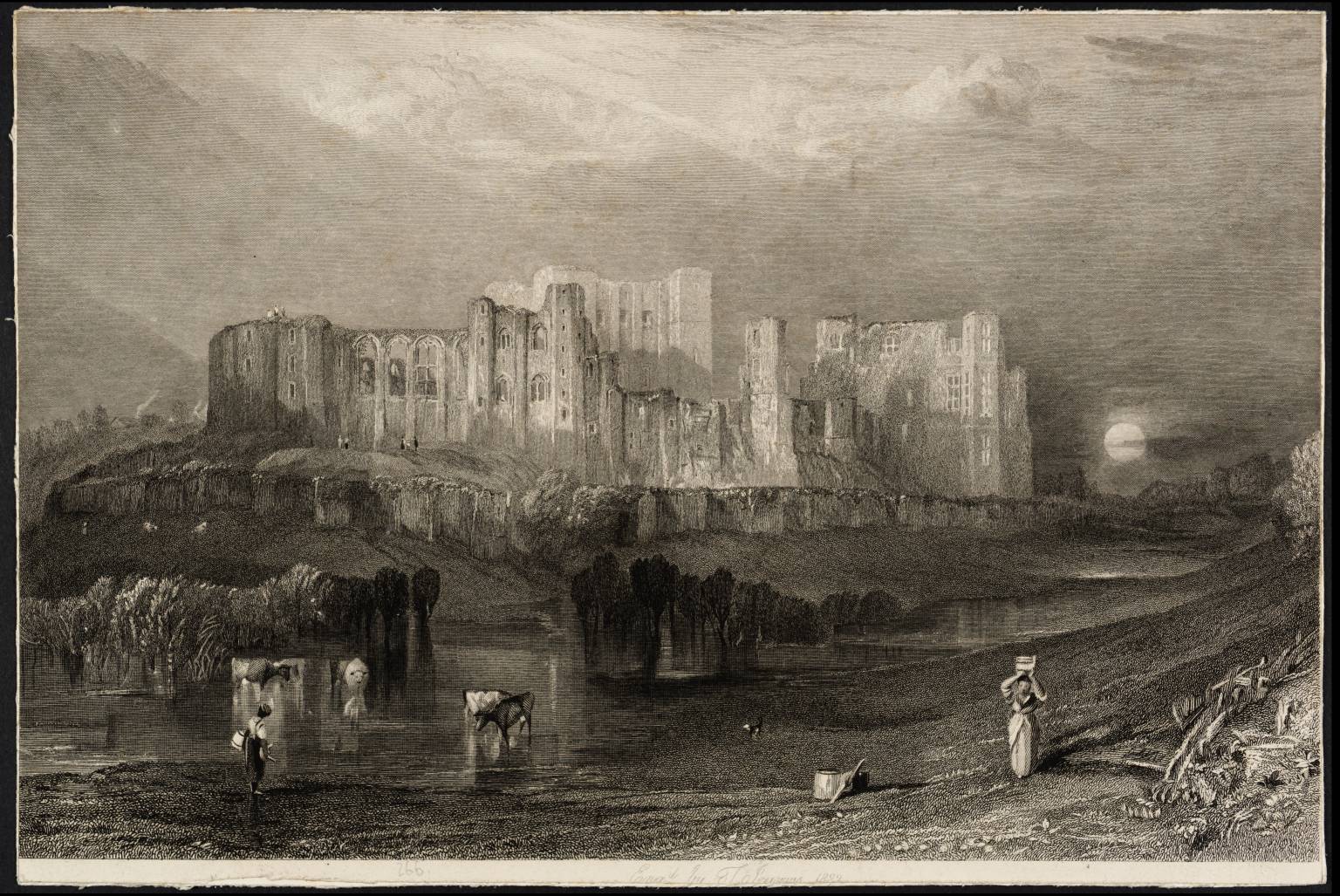 Kenilworth Castle, Warwickshire, engraved by R. Wallis