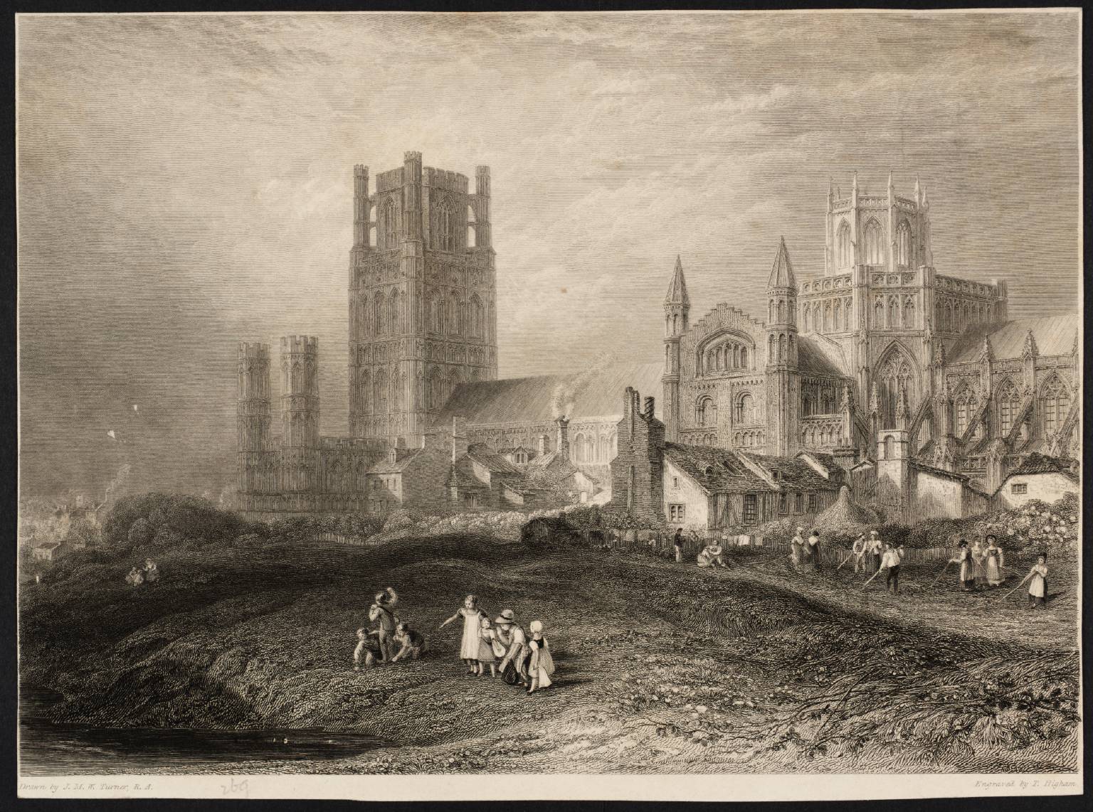 Ely Cathedral, Cambridgeshire, engraved by T. Higham