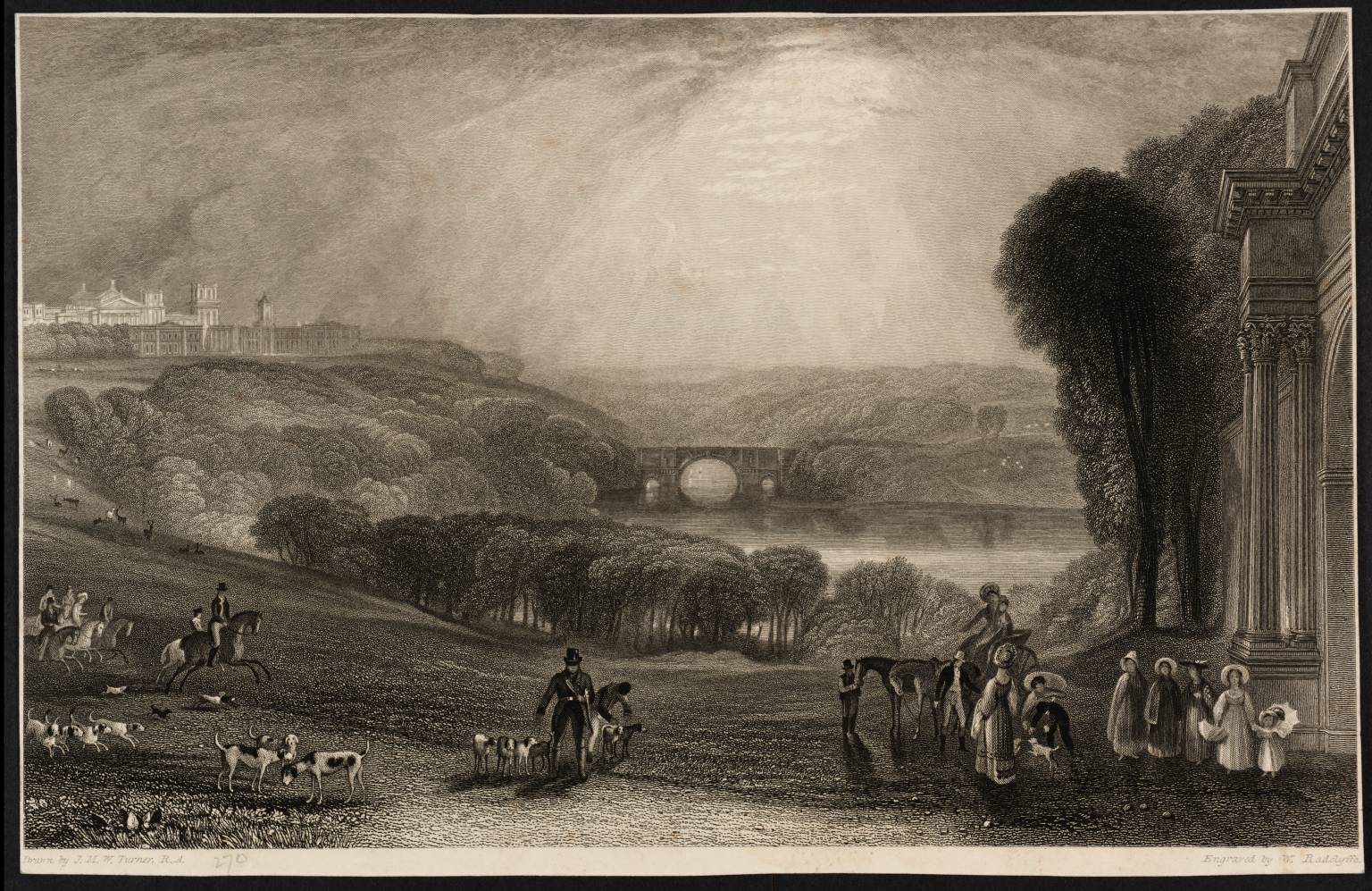Blenheim, Oxfordshire, engraved by W. Radclyffe