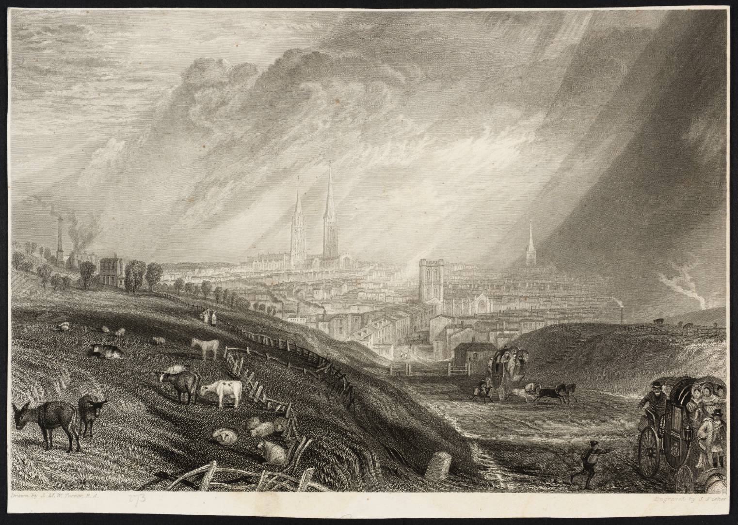 Coventry, Warwickshire, engraved by S. Fisher