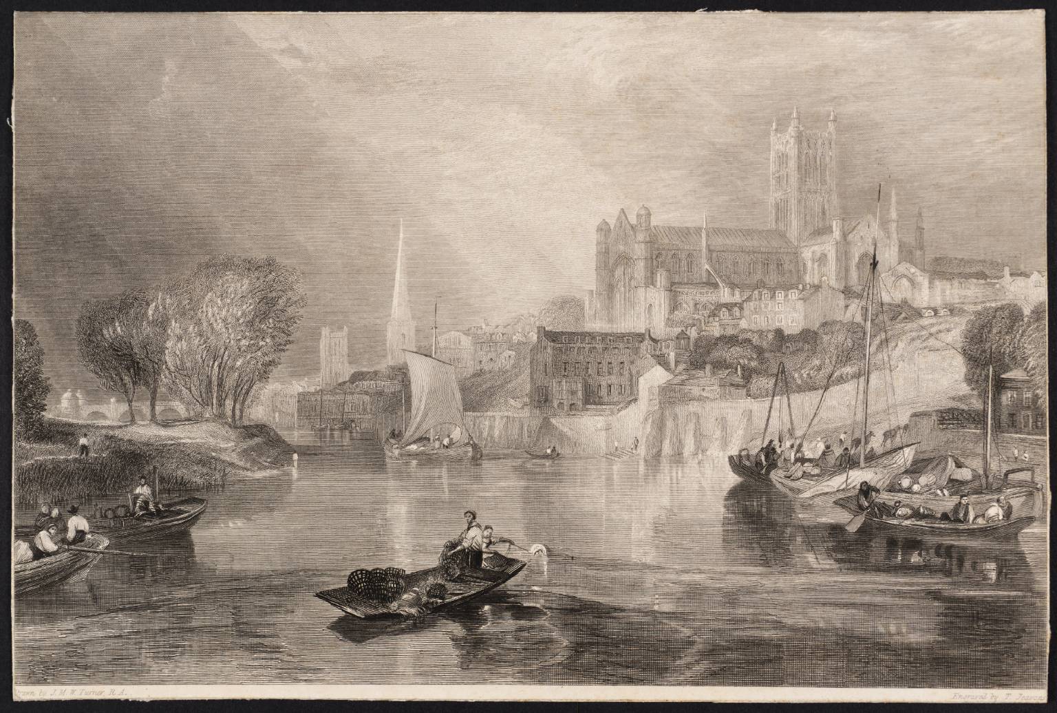 Worcester, Worcestershire, engraved by T. Jeavons