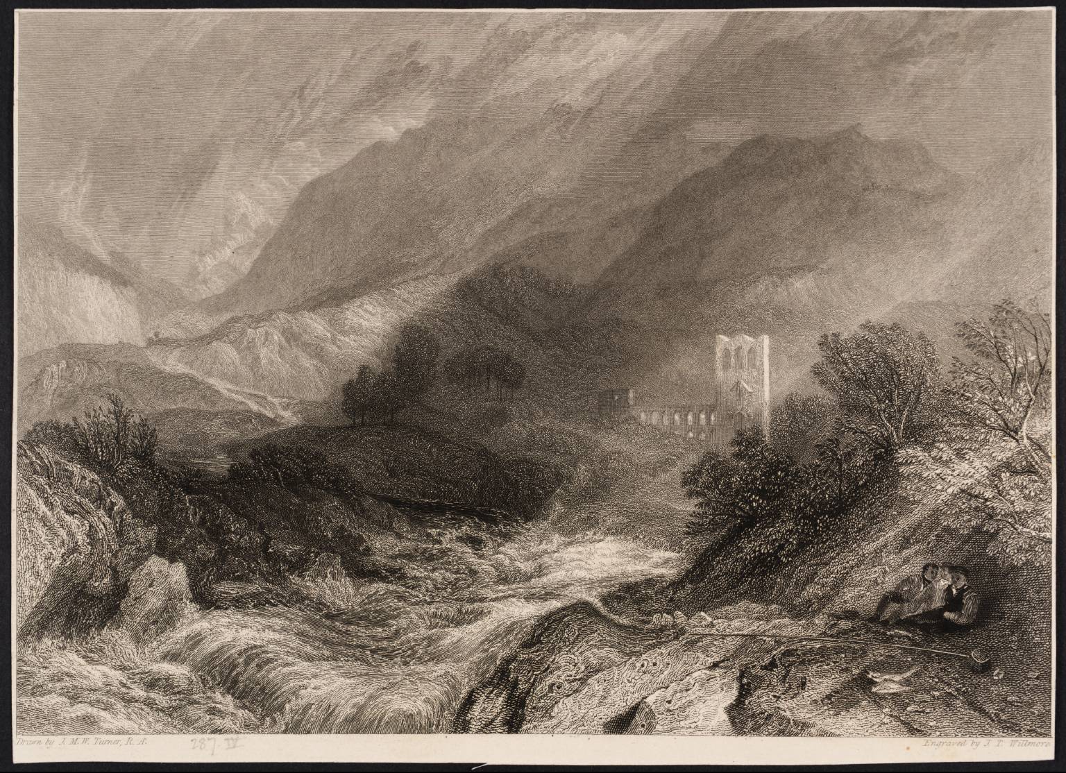 Llanthony, Monmouthshire, engraved by Willmore