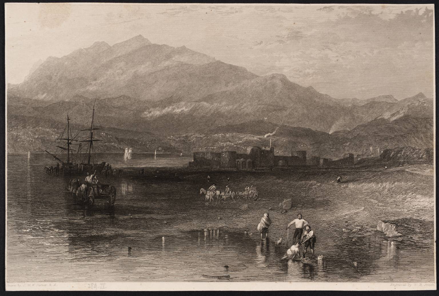 Beaumaris, Isle of Anglesea, engraved by W.R. Smith