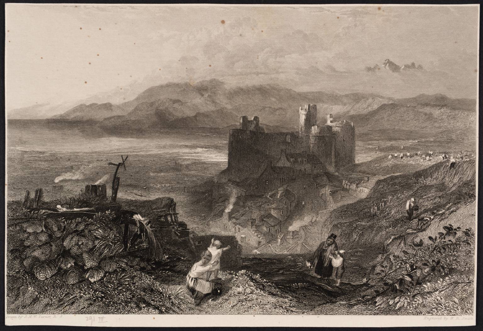 Harlech Castle, North Wales, engraved by W.R. Smith