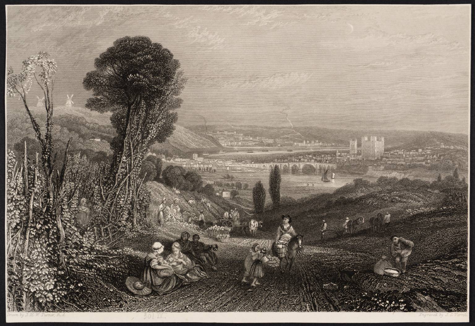 Rochester, Stroud and Chatham, Medway, Kent, engraved by J.C. Varrall