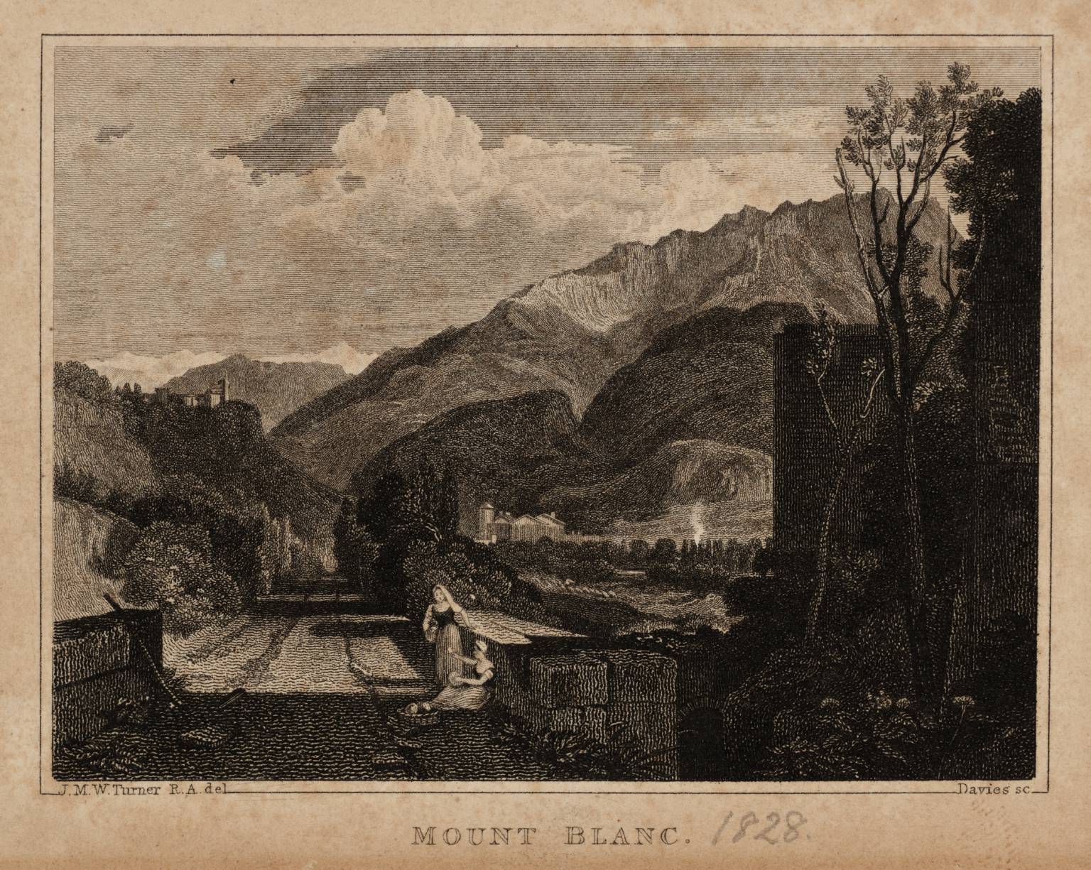 Mount Blanc, engraved by Davies