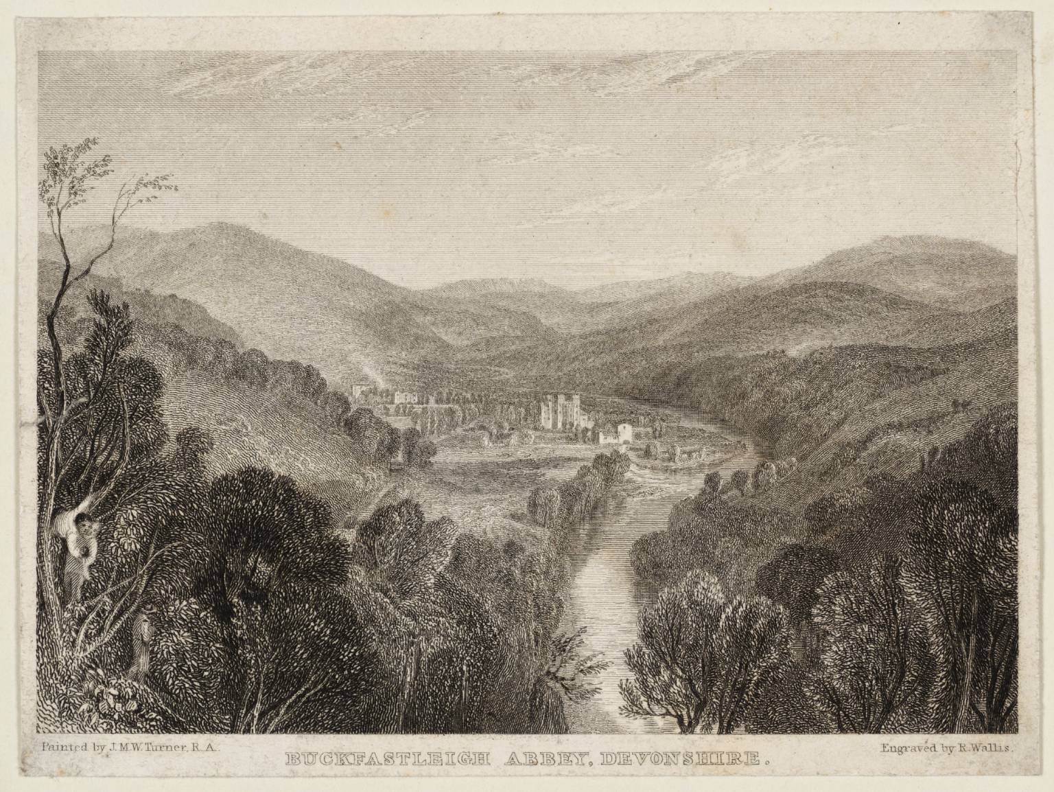 Buckfastleigh Abbey, engraved by R. Wallis