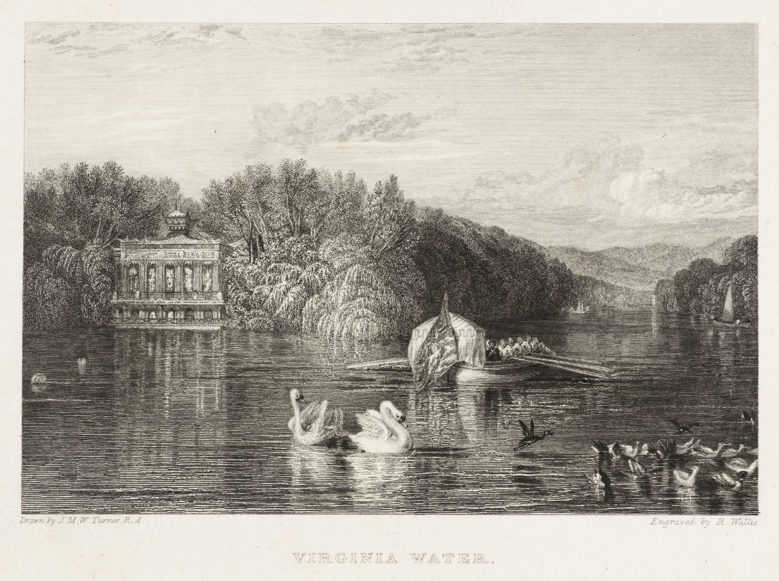 Virginia Water, No. 1, engraved by R. Wallis