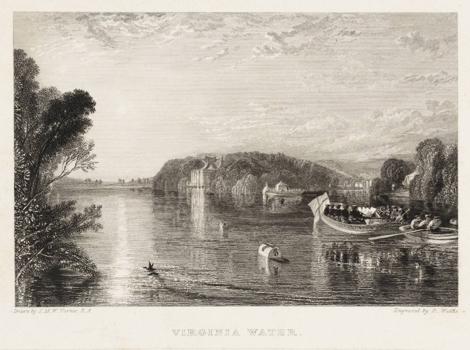 Virginia Water, No. 2, engraved by R. Wallis