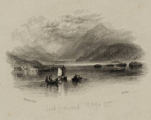 ‘Loch Lomond, engraved by W. Miller’, after Joseph Mallord William ...