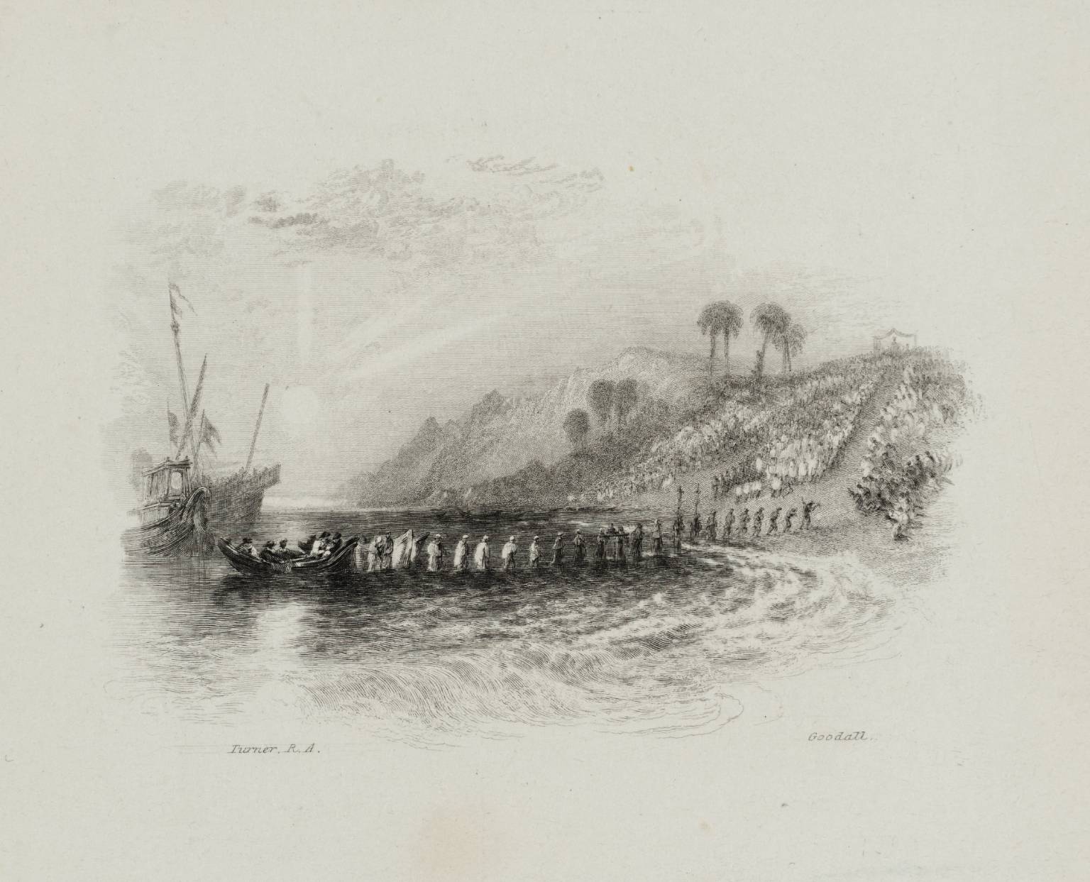 The Landing of Columbus, engraved by E. Goodall
