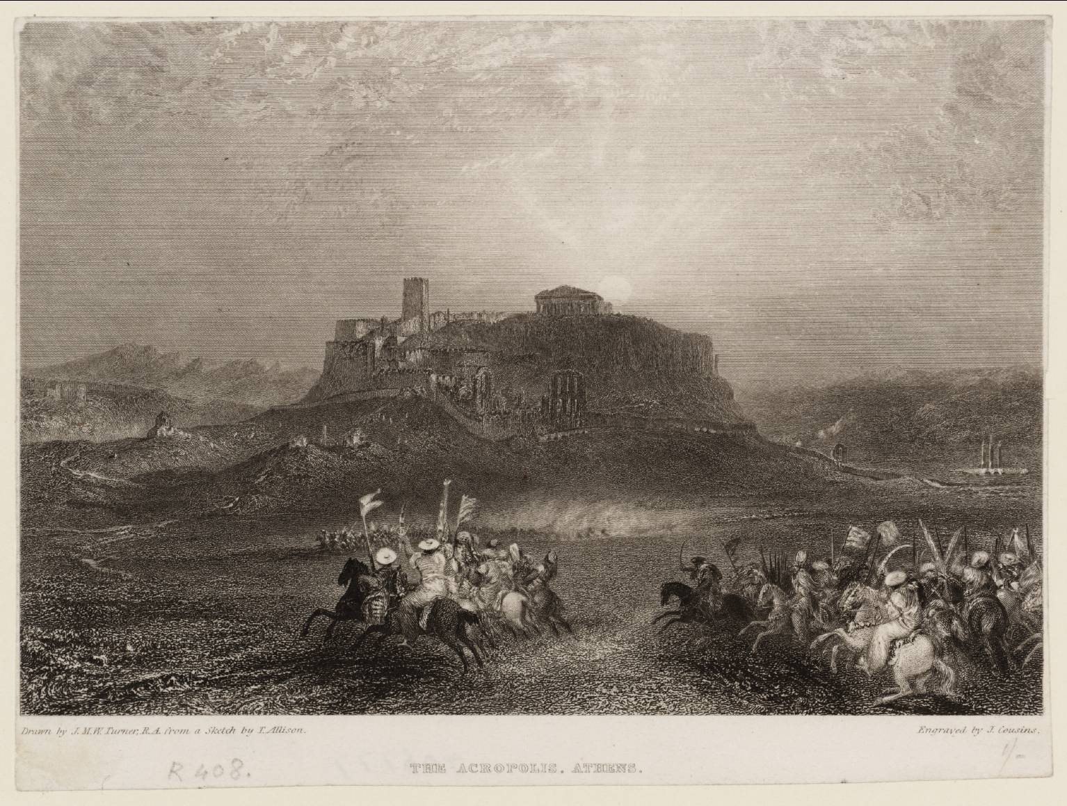 The Acropolis, Athens, engraved by John Cousen