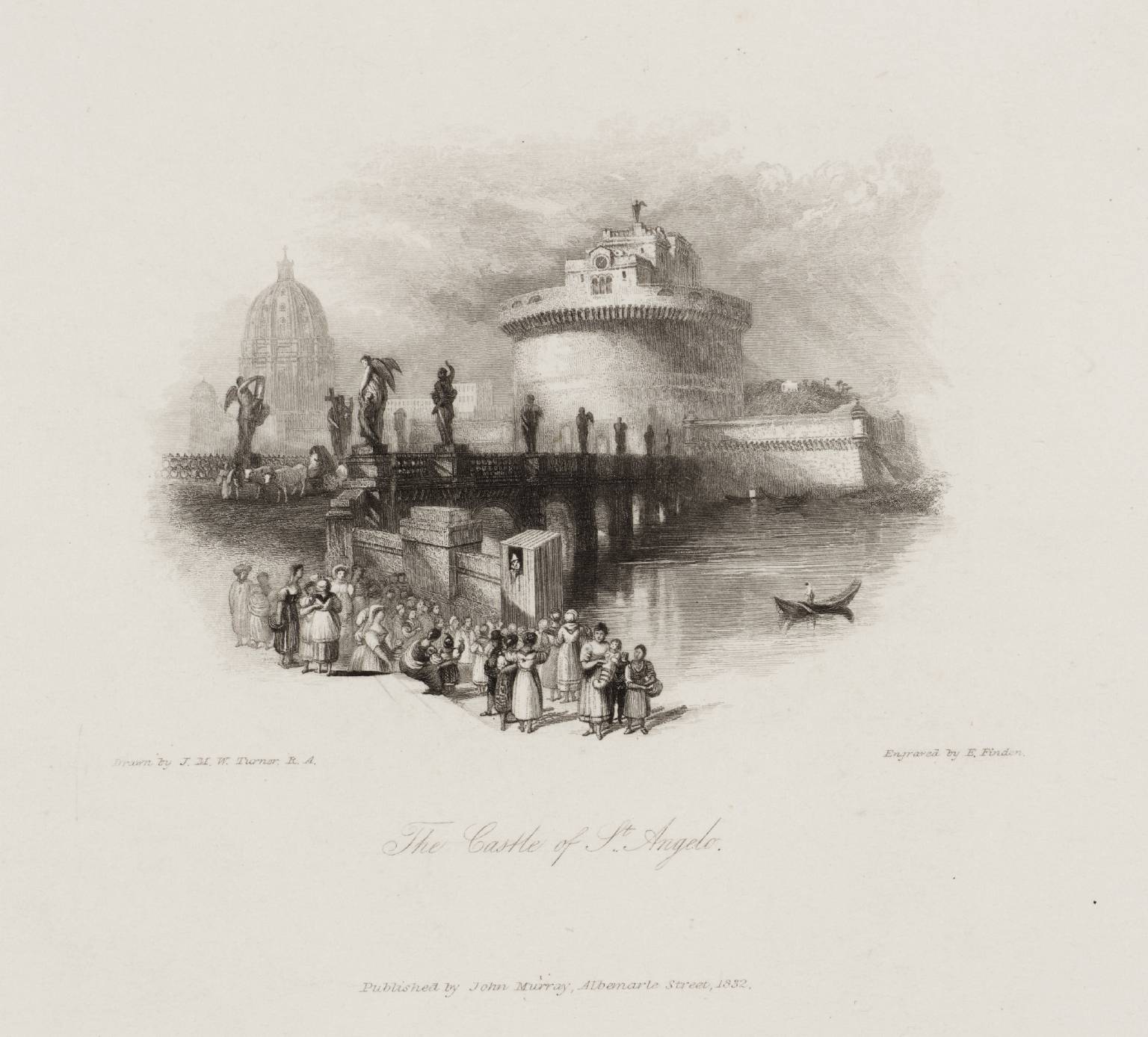 The Castle of St Angelo, engraved by Edward Finden