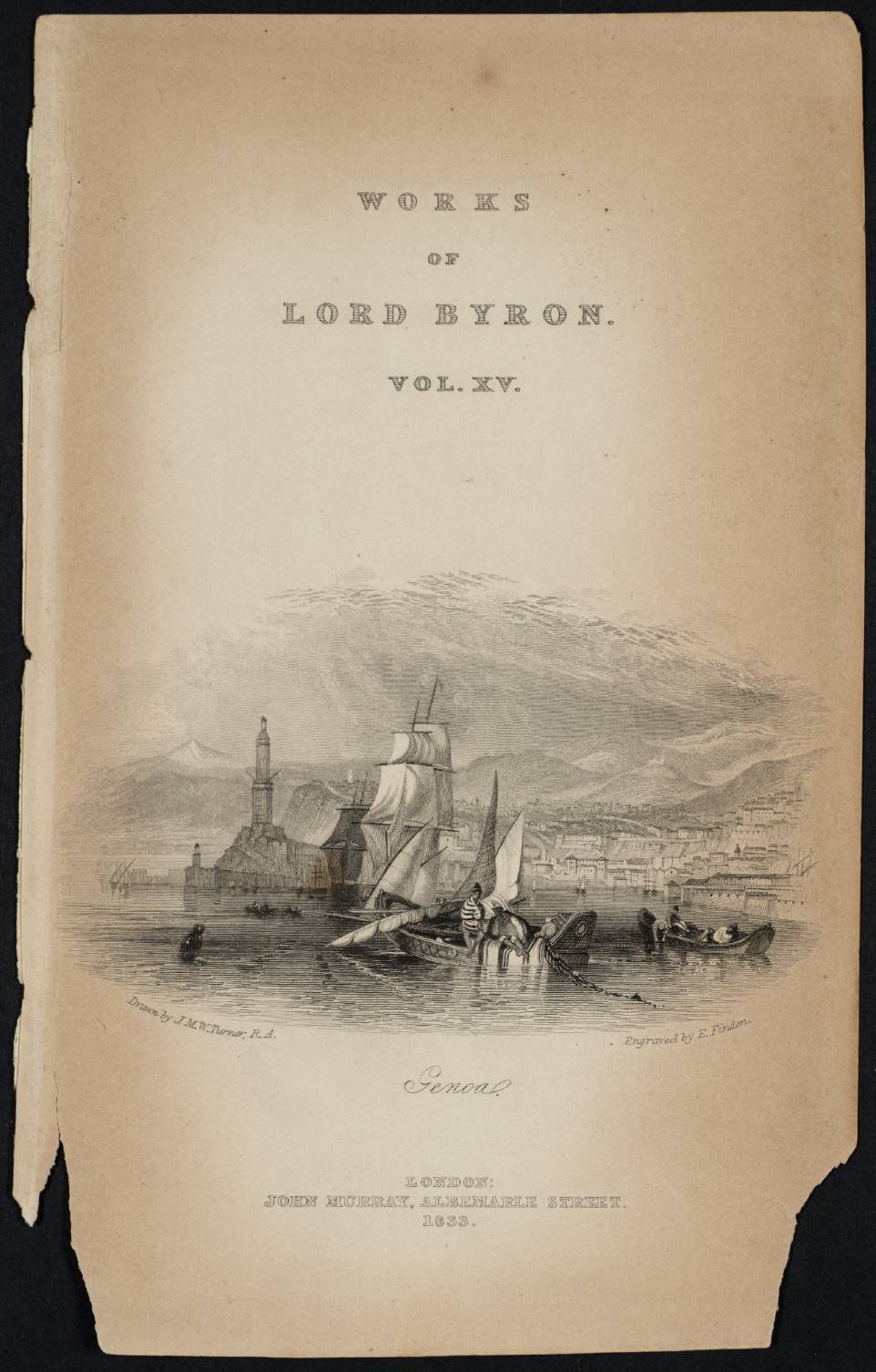 Genoa, engraved by E. Finden
