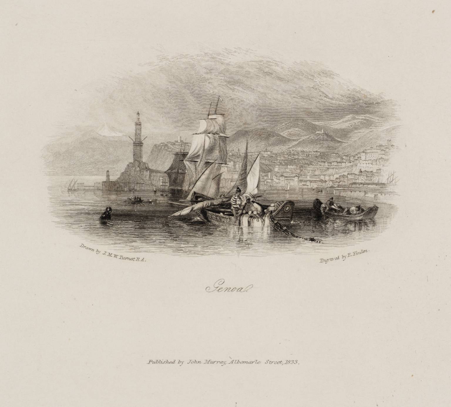 Genoa, engraved by Edward Finden