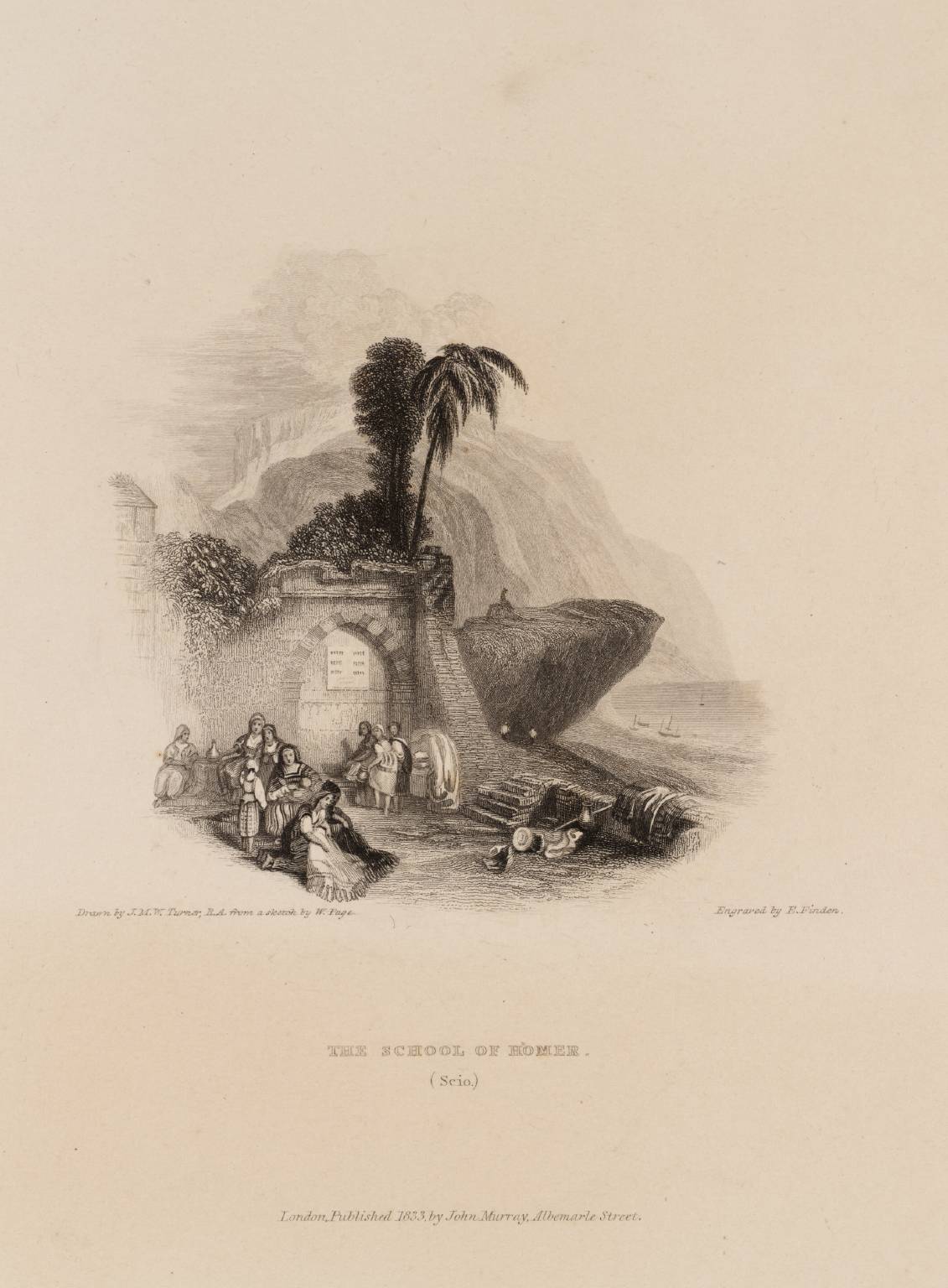 The School of Homer, Scio, engraved by Edward Finden
