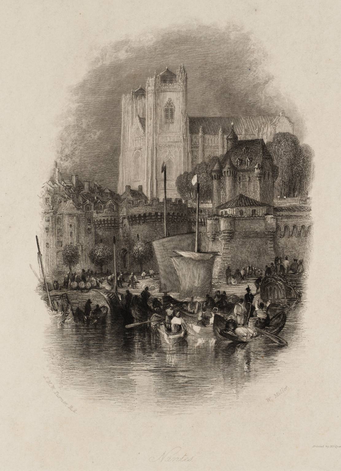 Nantes (Vignette Title), engraved by W. Miller