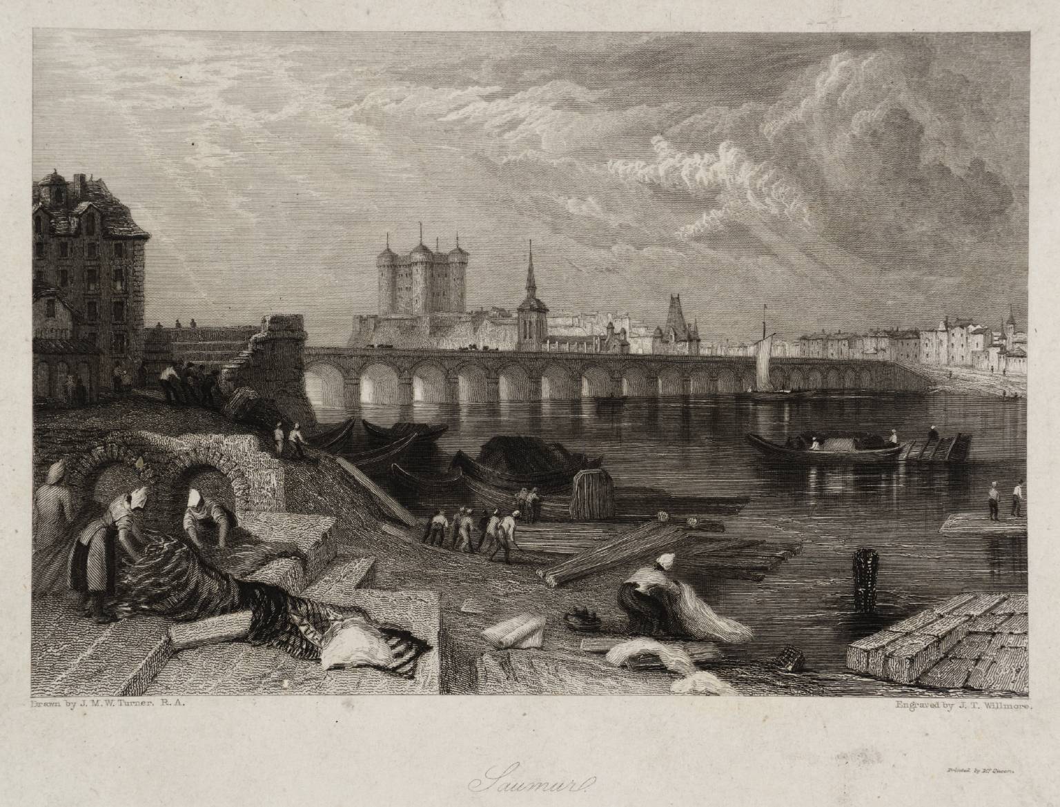 Saumur, engraved by Willmore