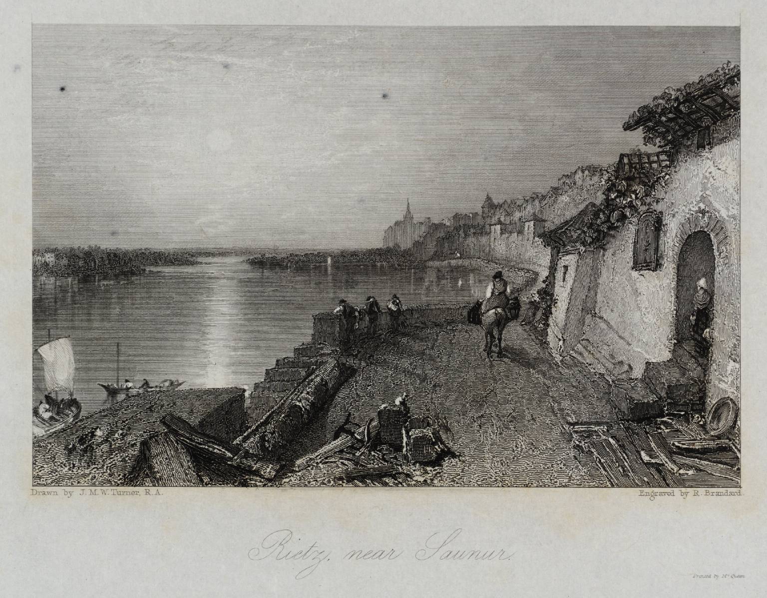 Rietz, near Saumur, engraved by R. Brandard