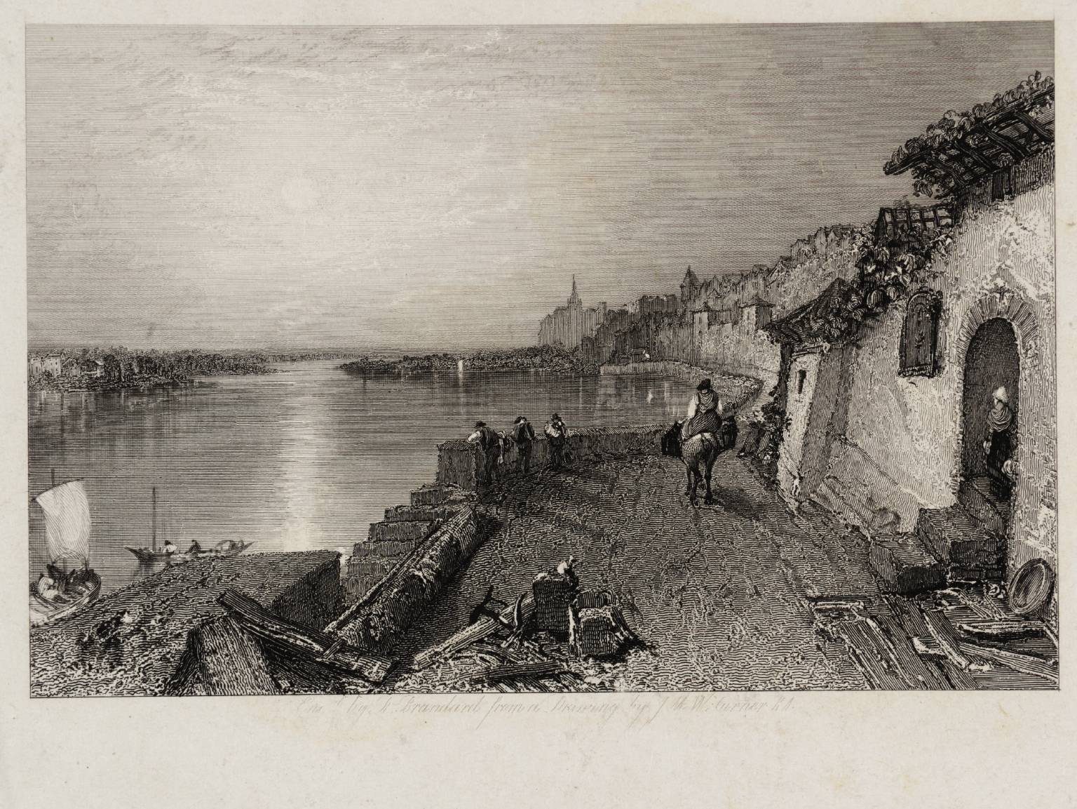 Rietz, near Saumur, engraved by R. Brandard