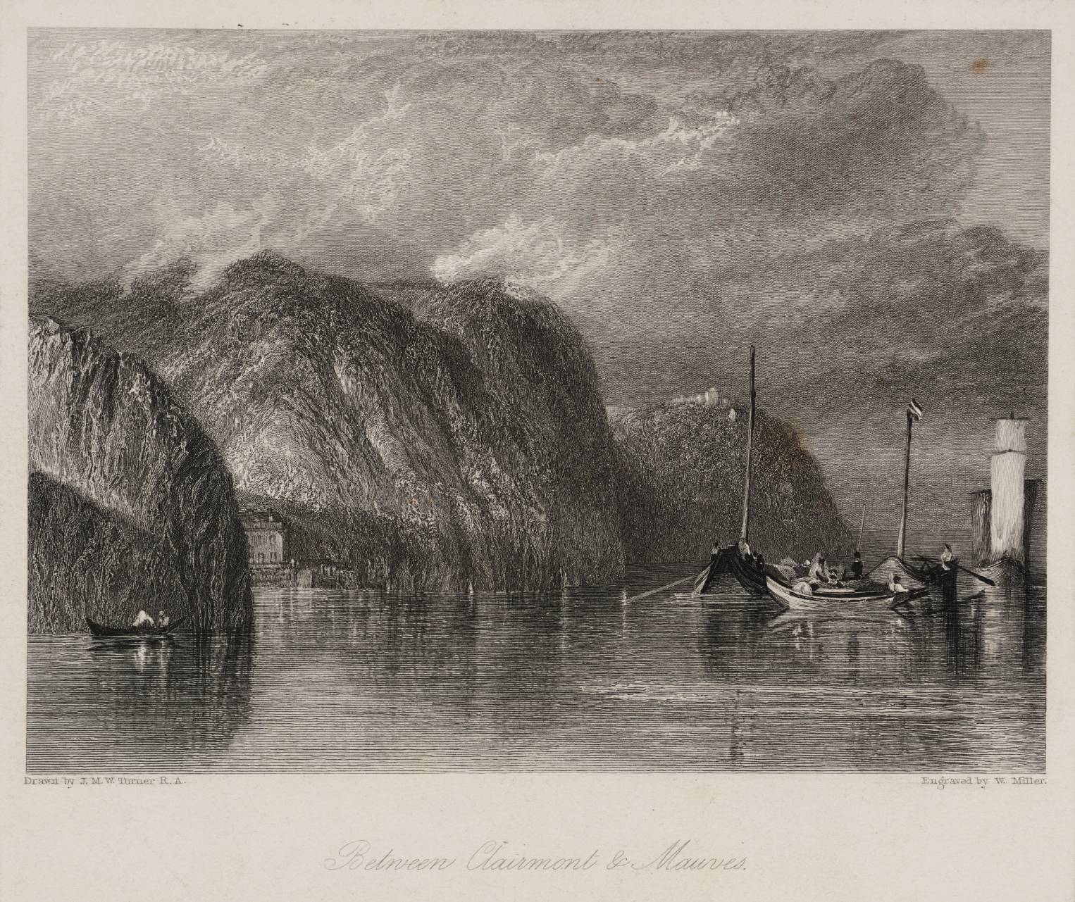 Between Clairmont and Mauves, engraved by W. Miller