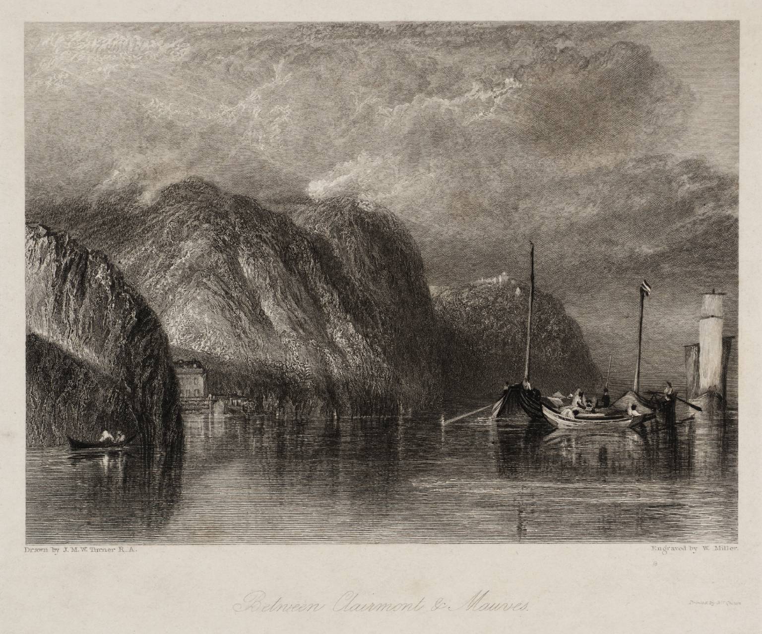 Between Clairmont and Mauves, engraved by W. Miller