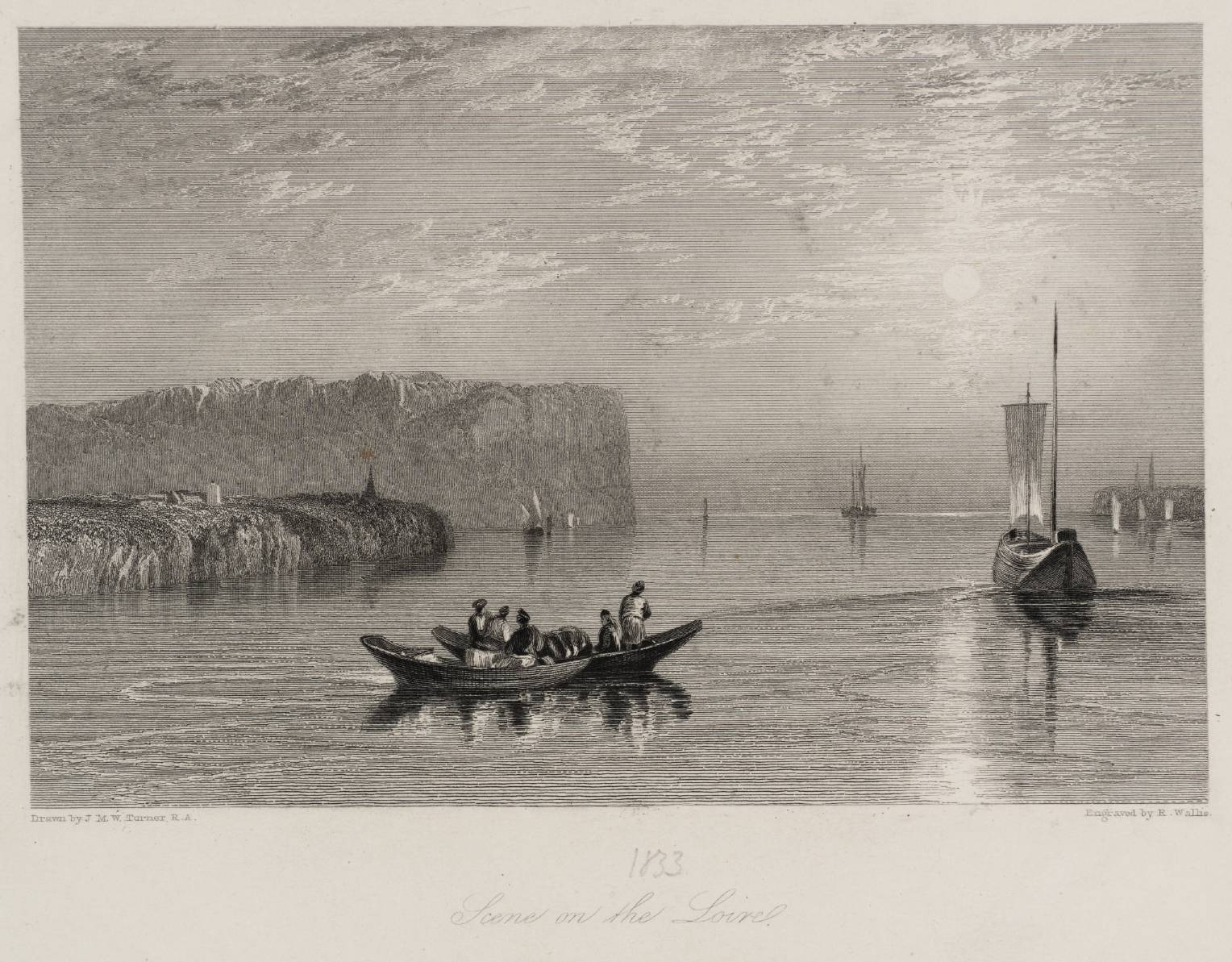 Scene on the Loire, engraved by R. Wallis