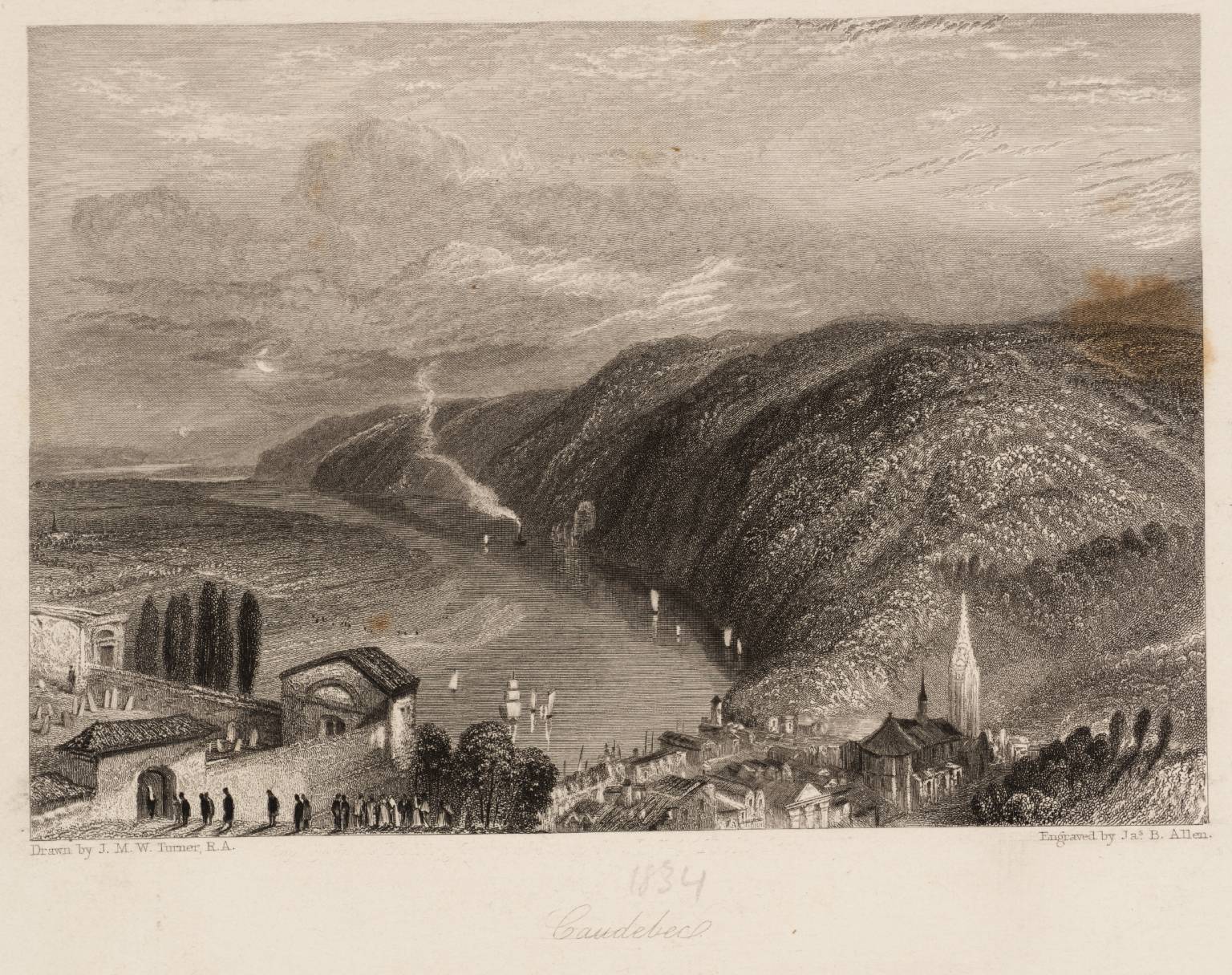Caudebec, engraved by J.B. Allen