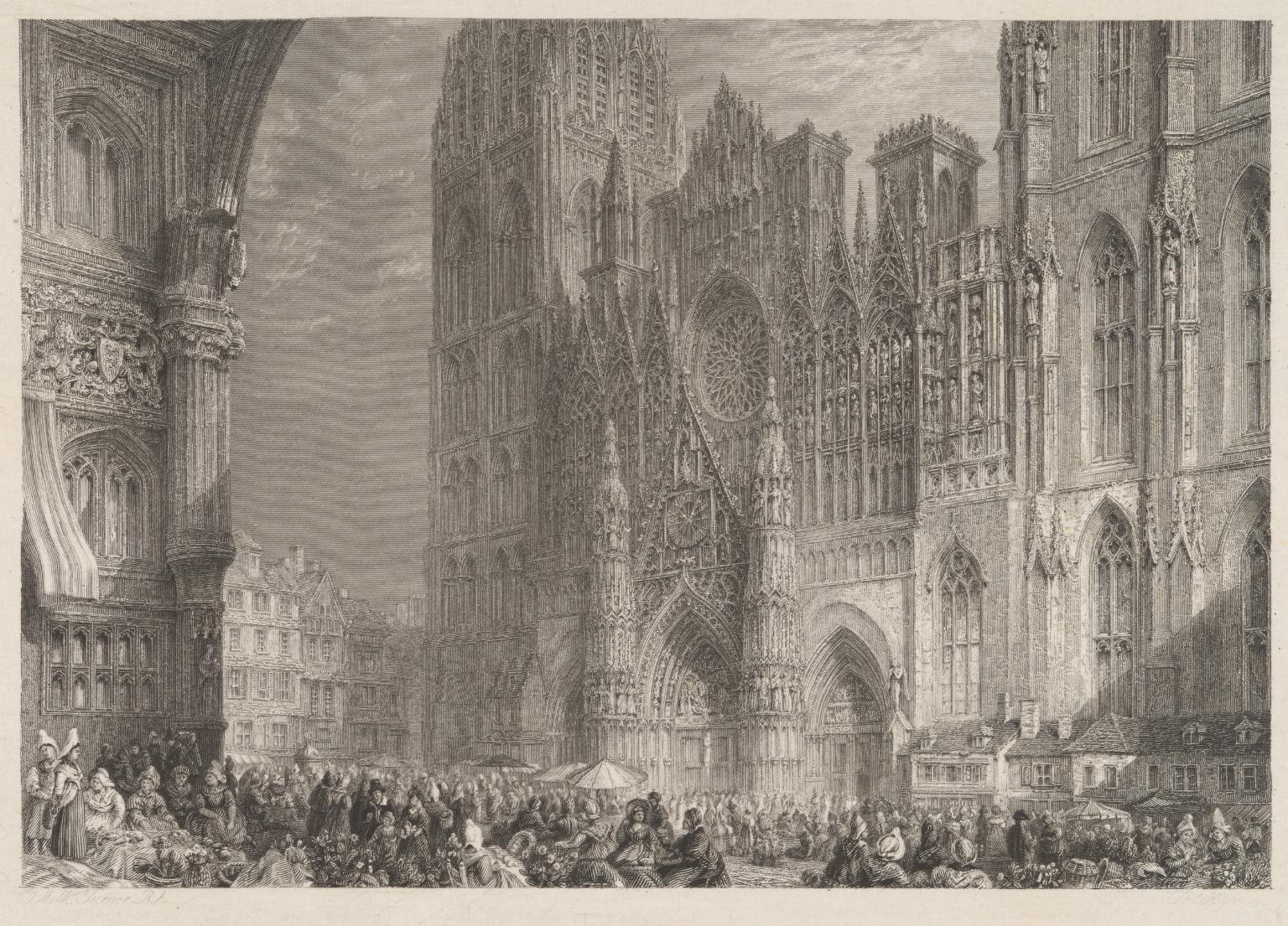 Rouen Cathedral, engraved by T. Higham