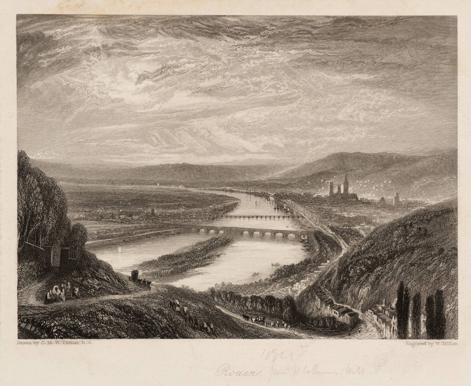 Rouen, engraved by W. Miller