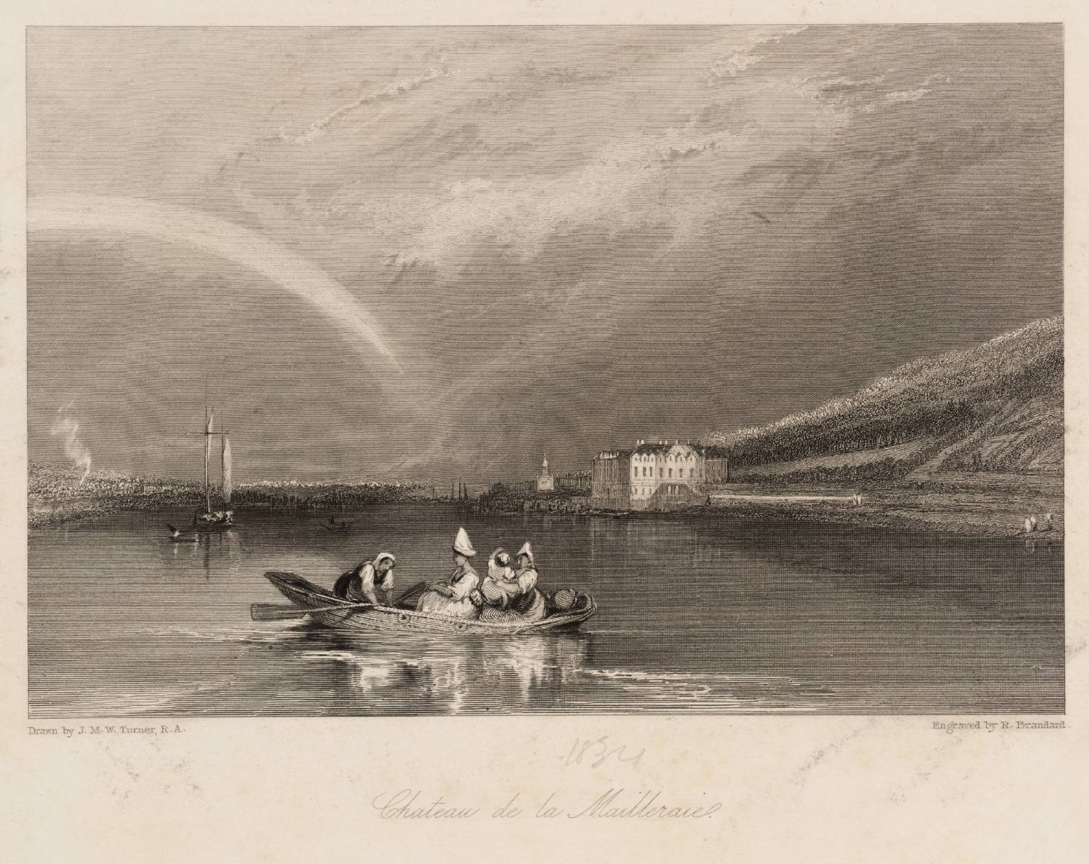 Château de la Mailleraie, engraved by R. Brandard