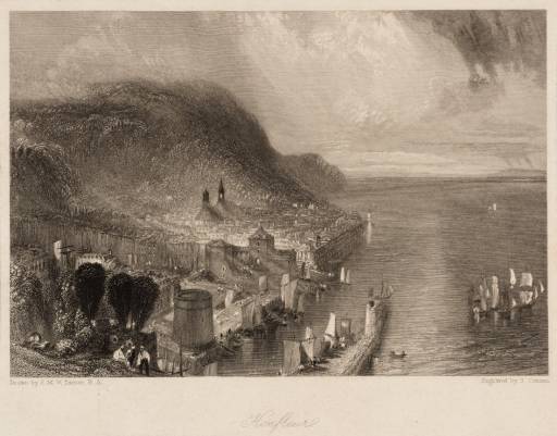 ‘Honfleur, engraved by J. Cousen’, after Joseph Mallord William Turner ...