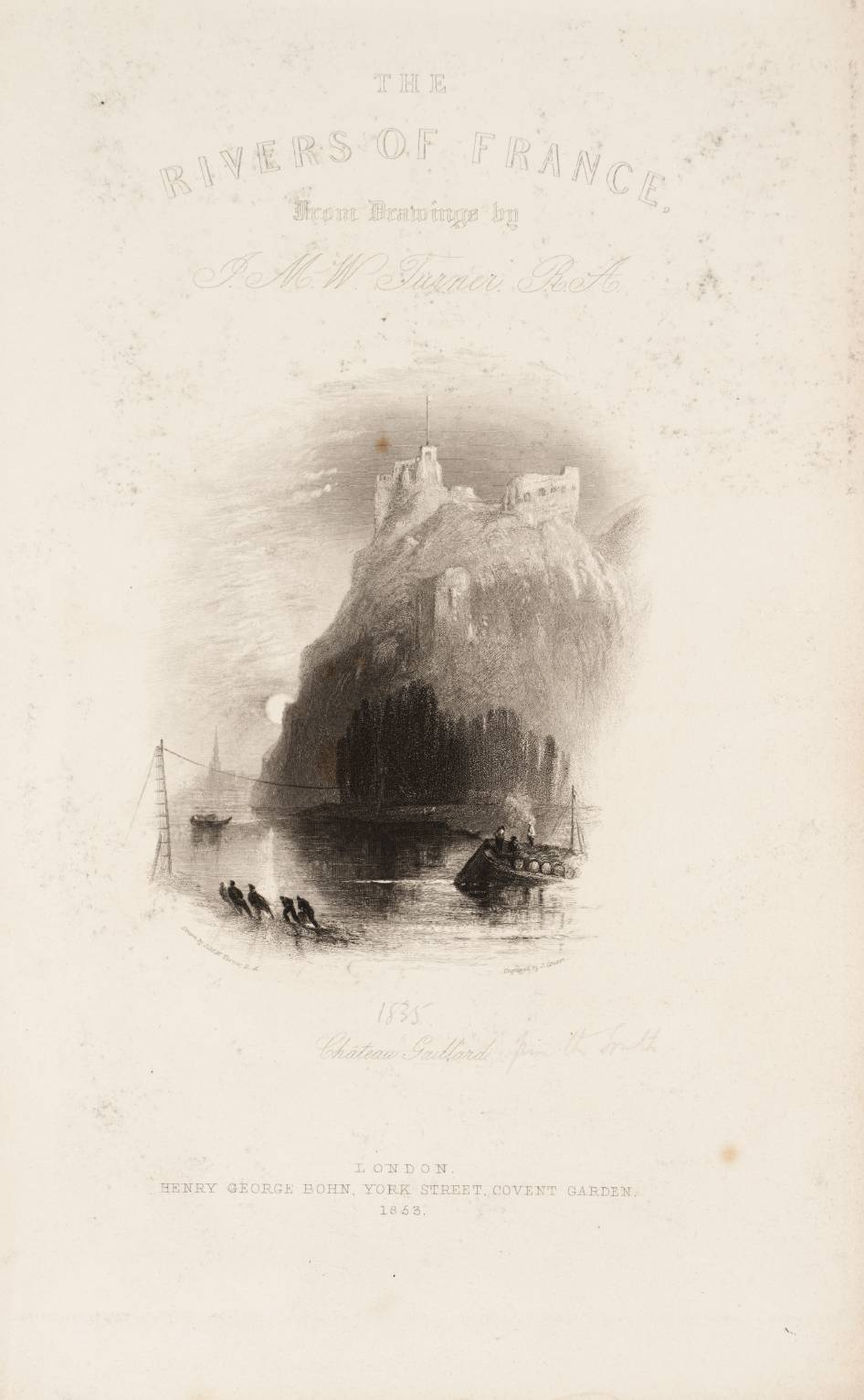 Château Gaillard, from the South (Vignette Title), engraved by J. Cousen