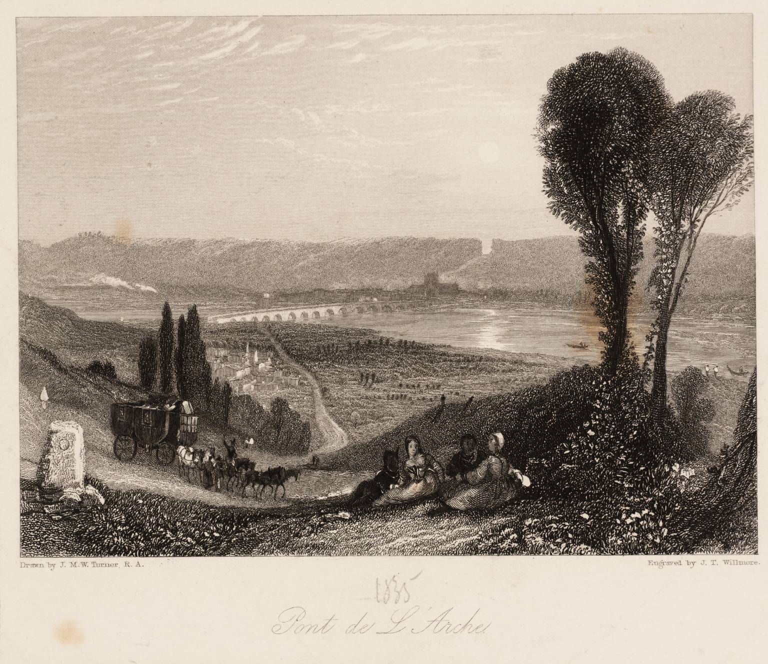 Pont de l’Arche, engraved by Willmore
