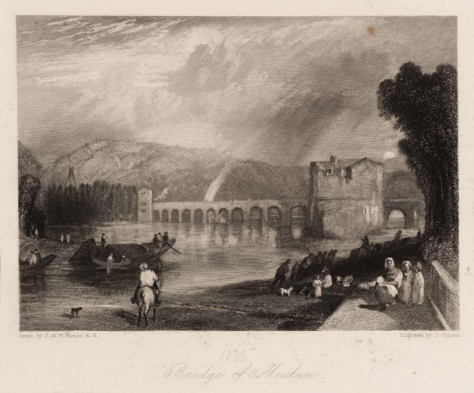Bridge of Meulan, engraved by J. Cousen