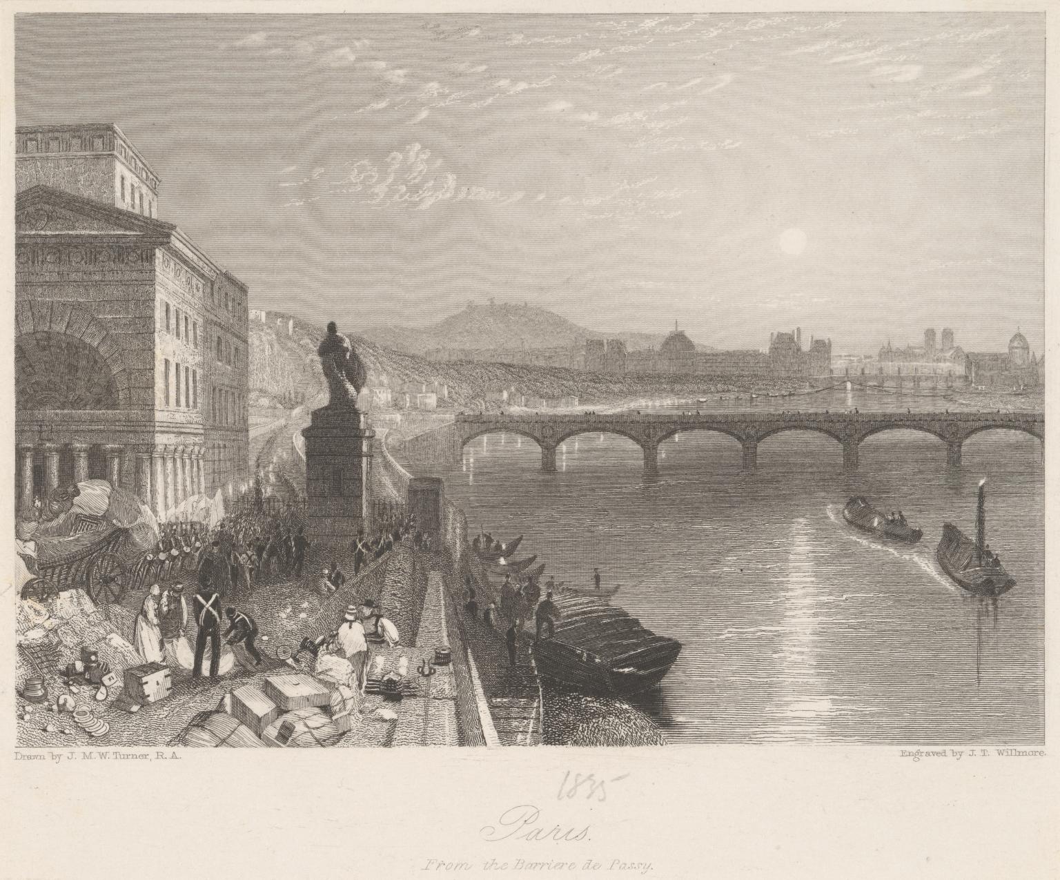 Paris from the Barrière de Passy, engraved by Willmore