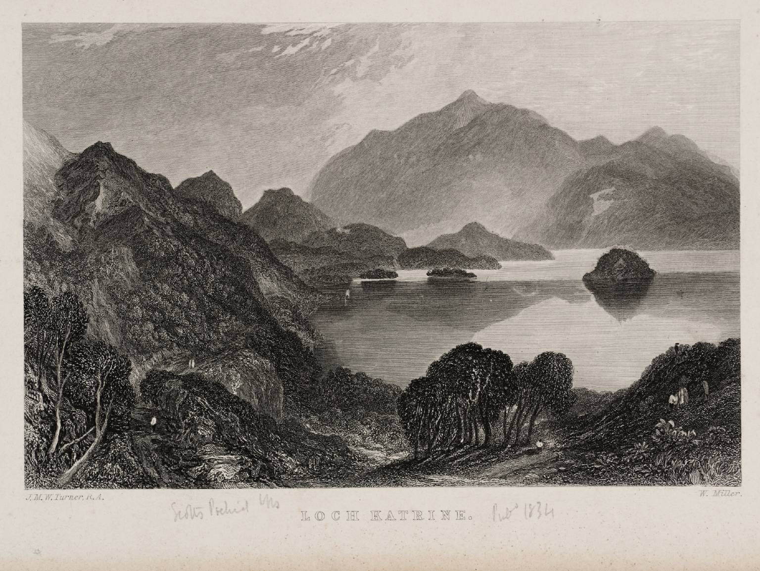 Loch Katrine, engraved by W. Miller